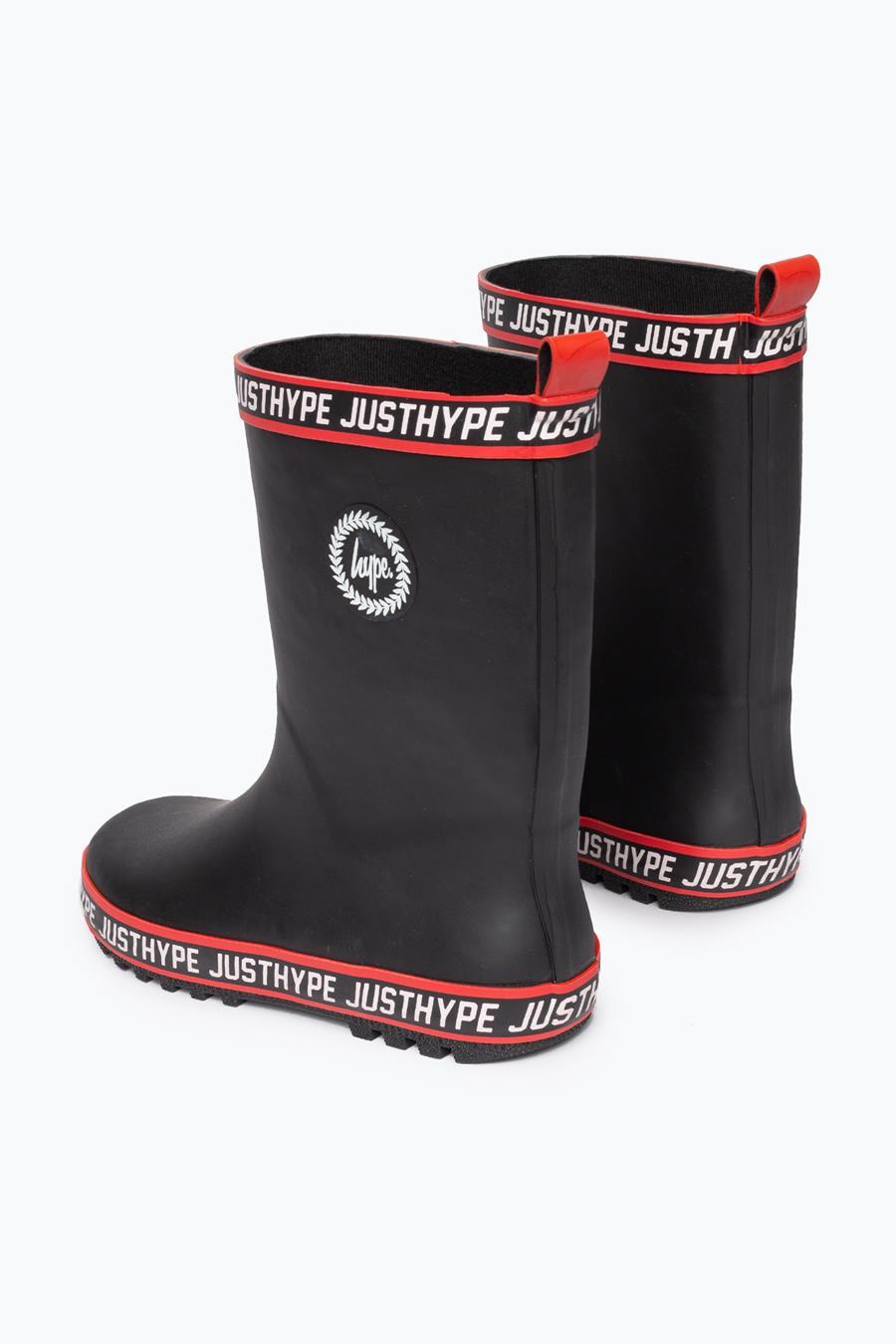 Hype Black Tape Kids Wellies