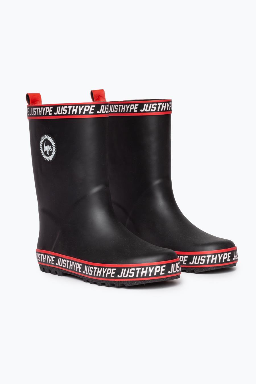 Hype Black Tape Kids Wellies