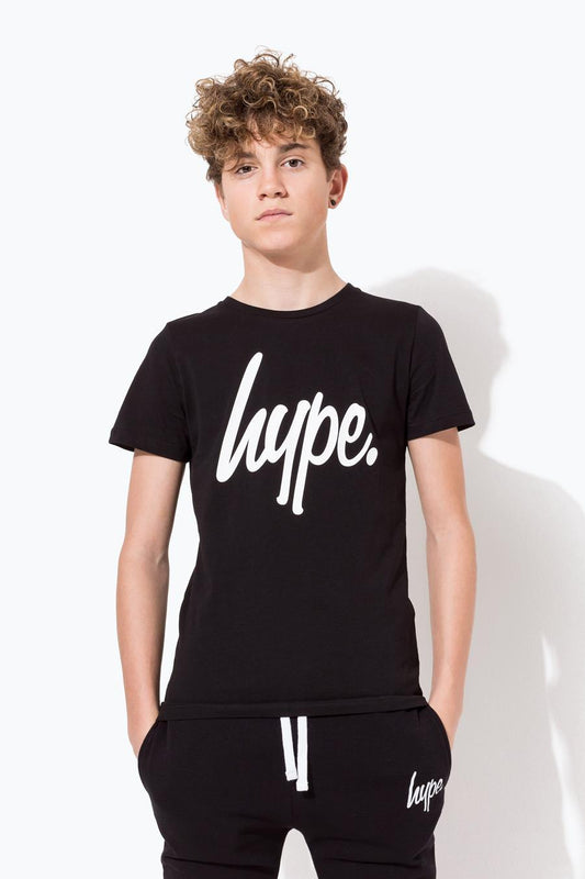 Hype Black Script Kids T-Shirt