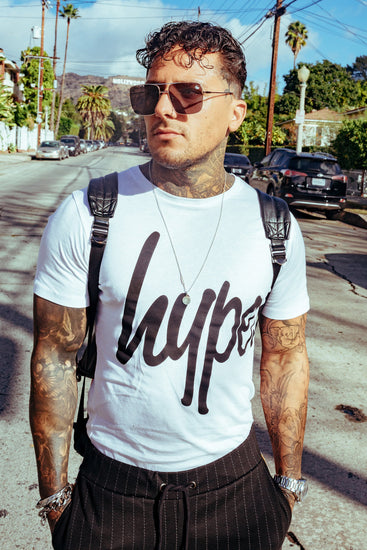 Hype White Script Mens T-Shirt