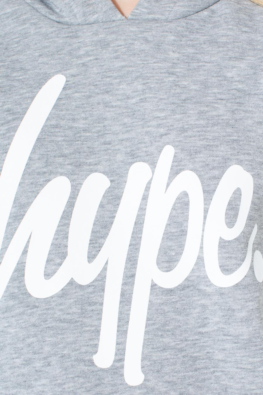 Hype Grey Script Kids Pullover Hoodie