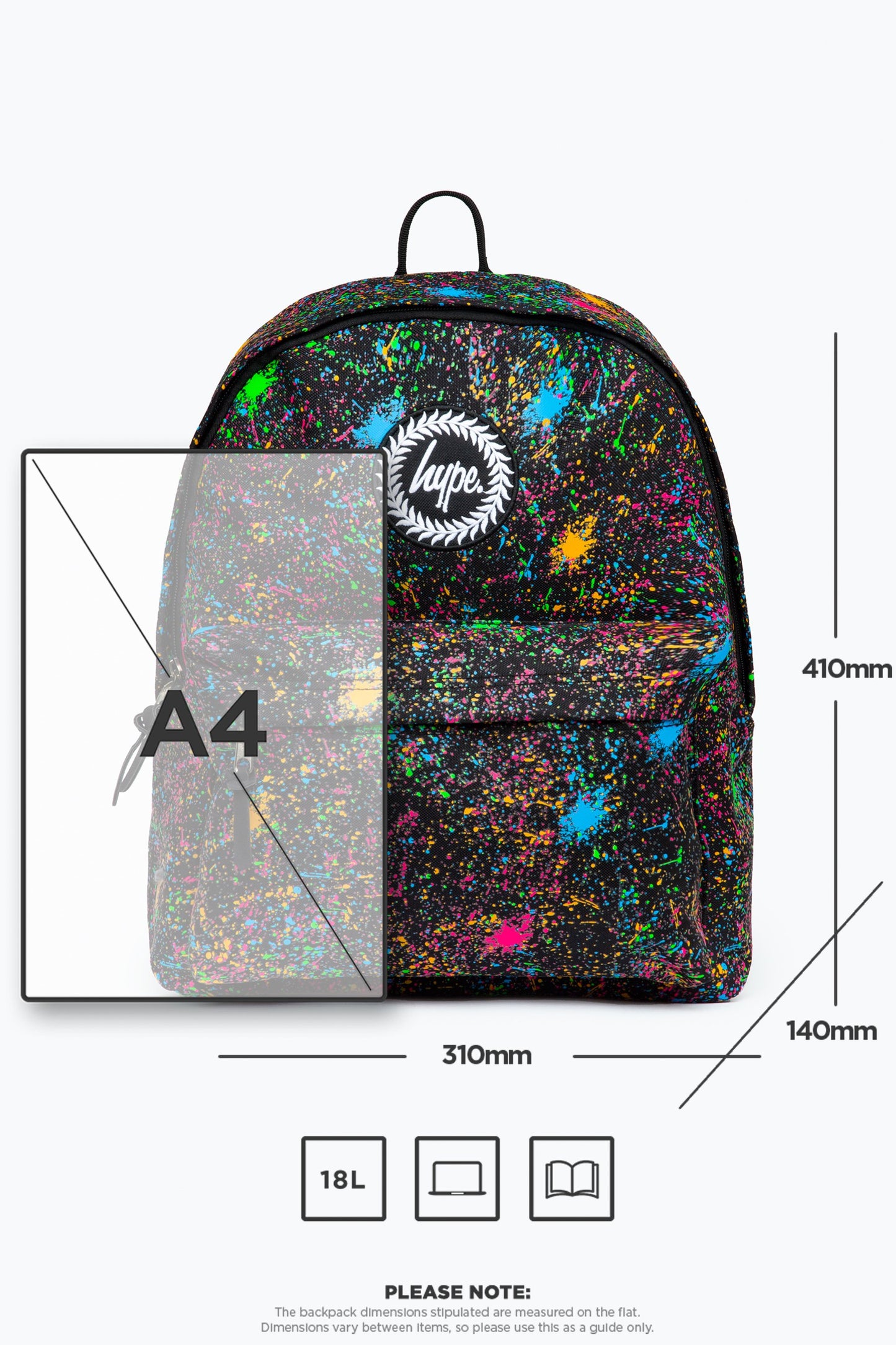 HYPE MULTI COLOUR SPLAT BACKPACK