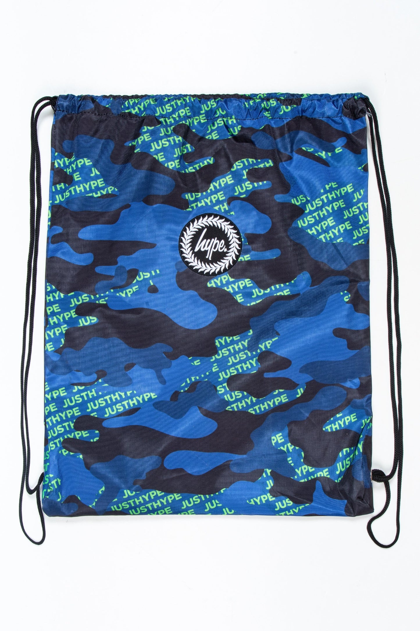 HYPE NEON LOGO CAMO DRAWSTRING BAG