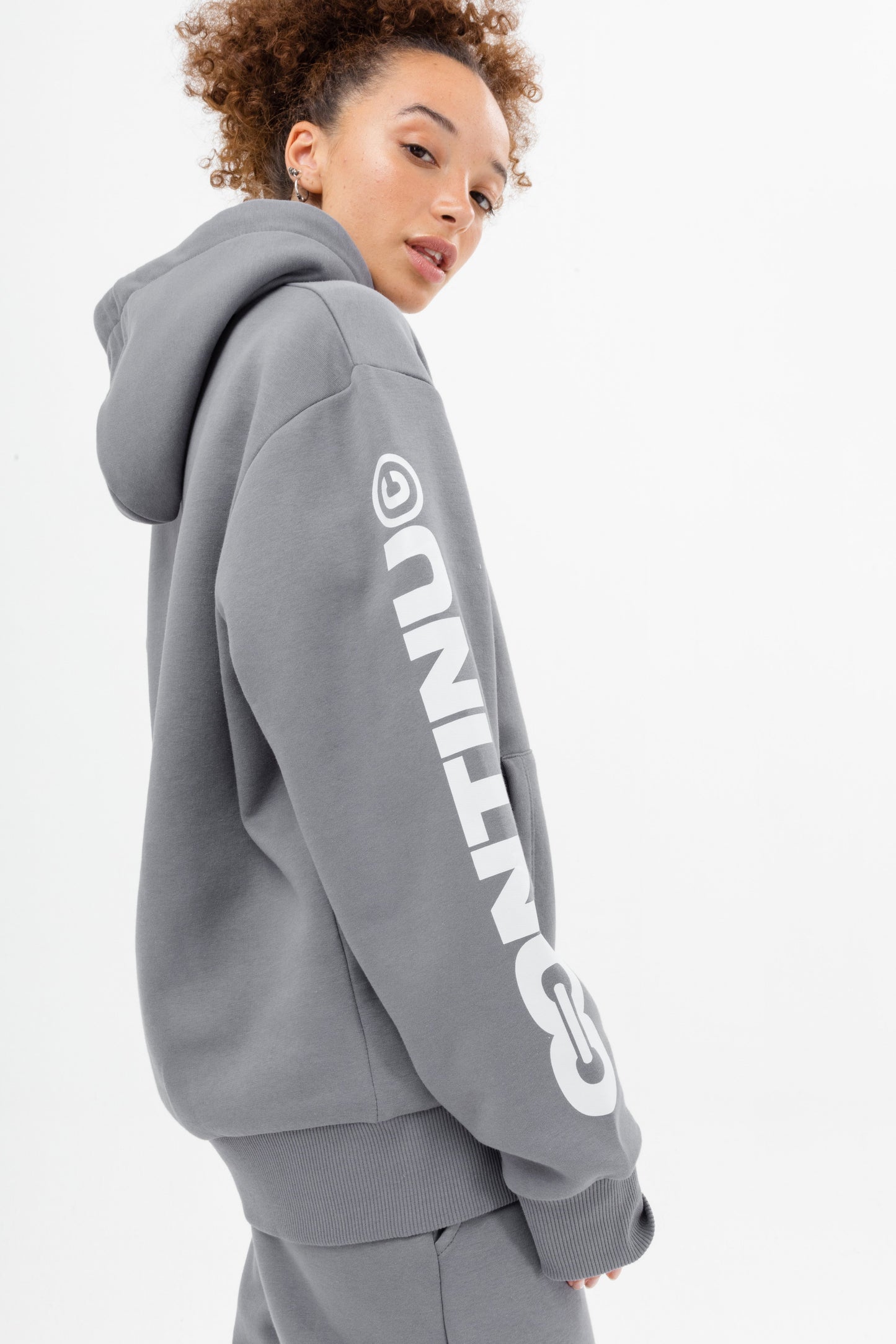 CONTINU8 GREY OVERSIZED HOODIE