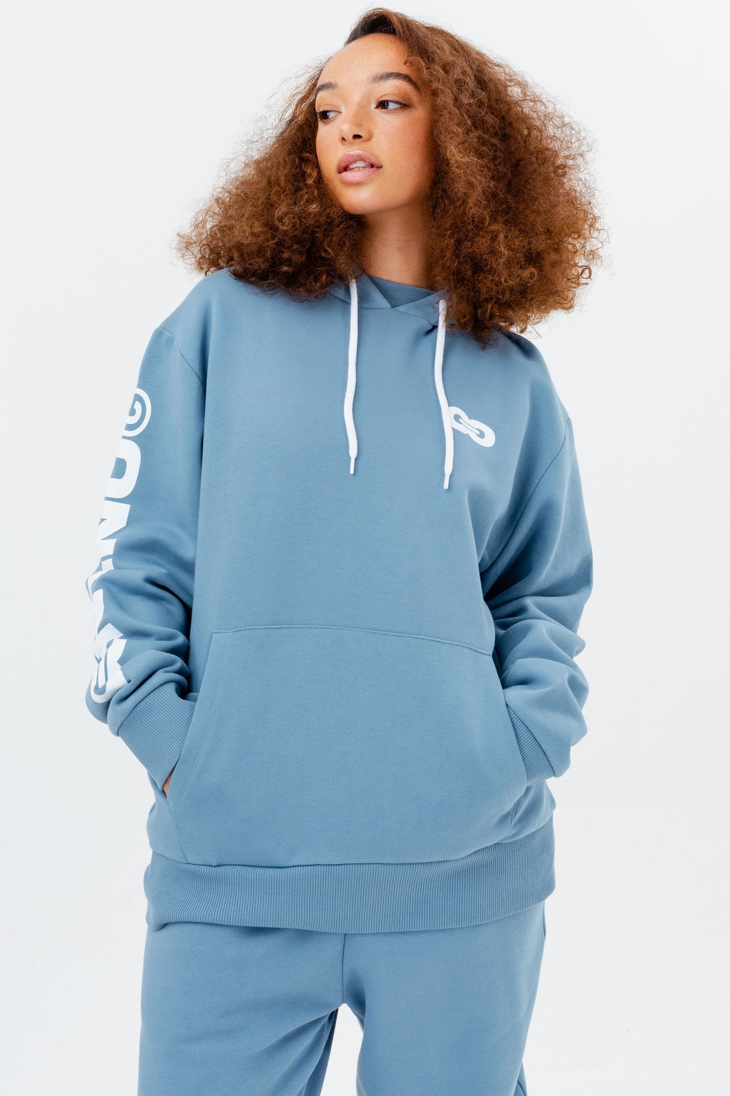 CONTINU8 BLUE OVERSIZED HOODIE