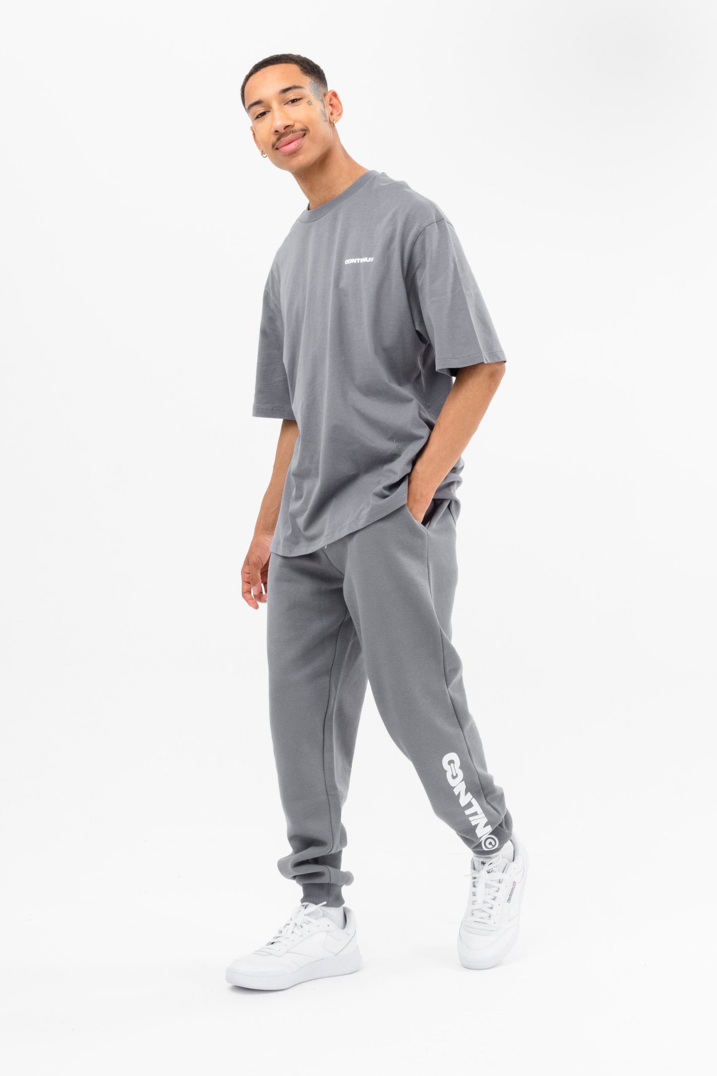 CONTINU8 GREY OVERSIZED T-SHIRT