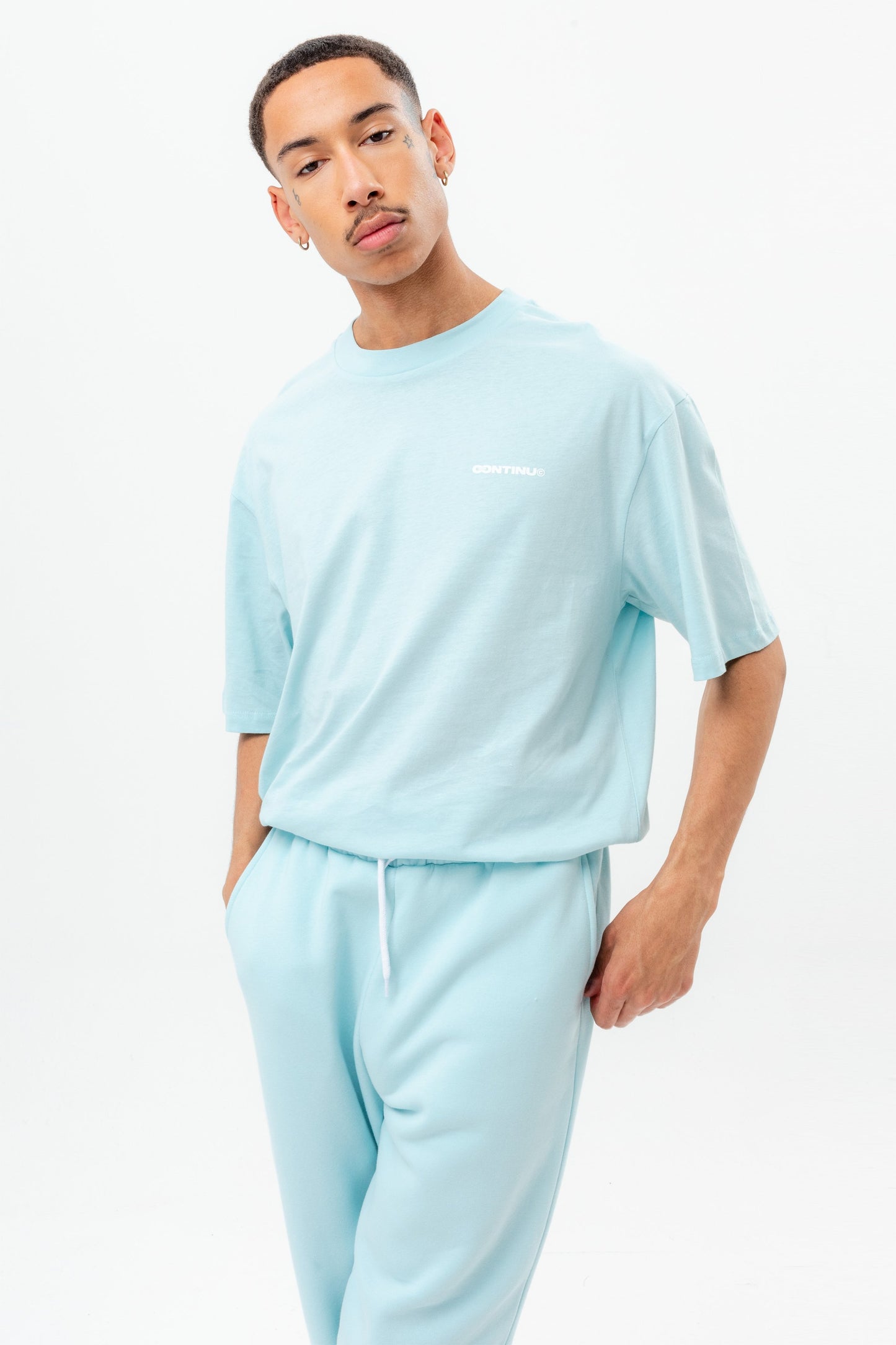 CONTINU8 BLUE OVERSIZED T-SHIRT