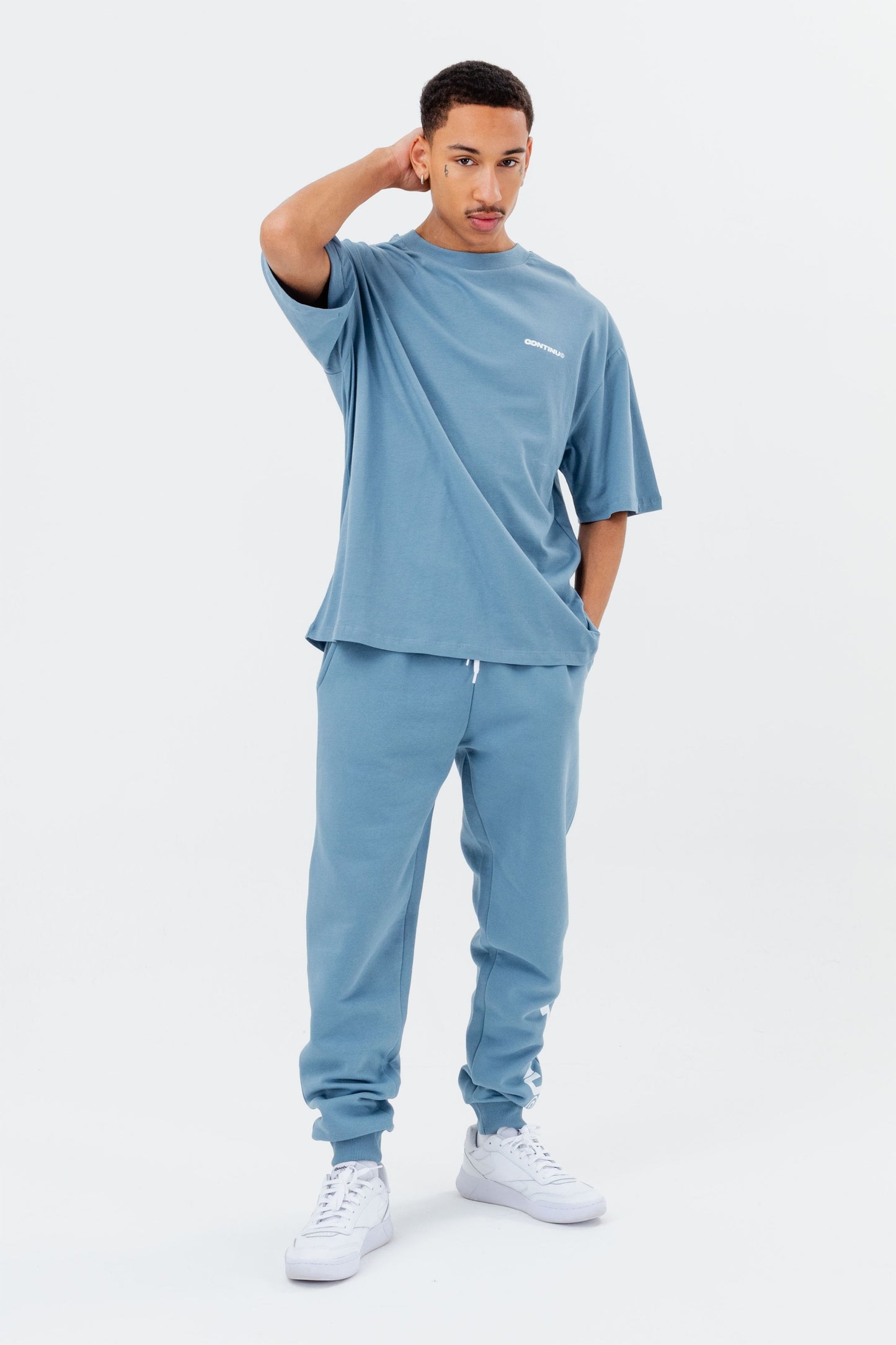 CONTINU8 BLUE OVERSIZED T-SHIRT