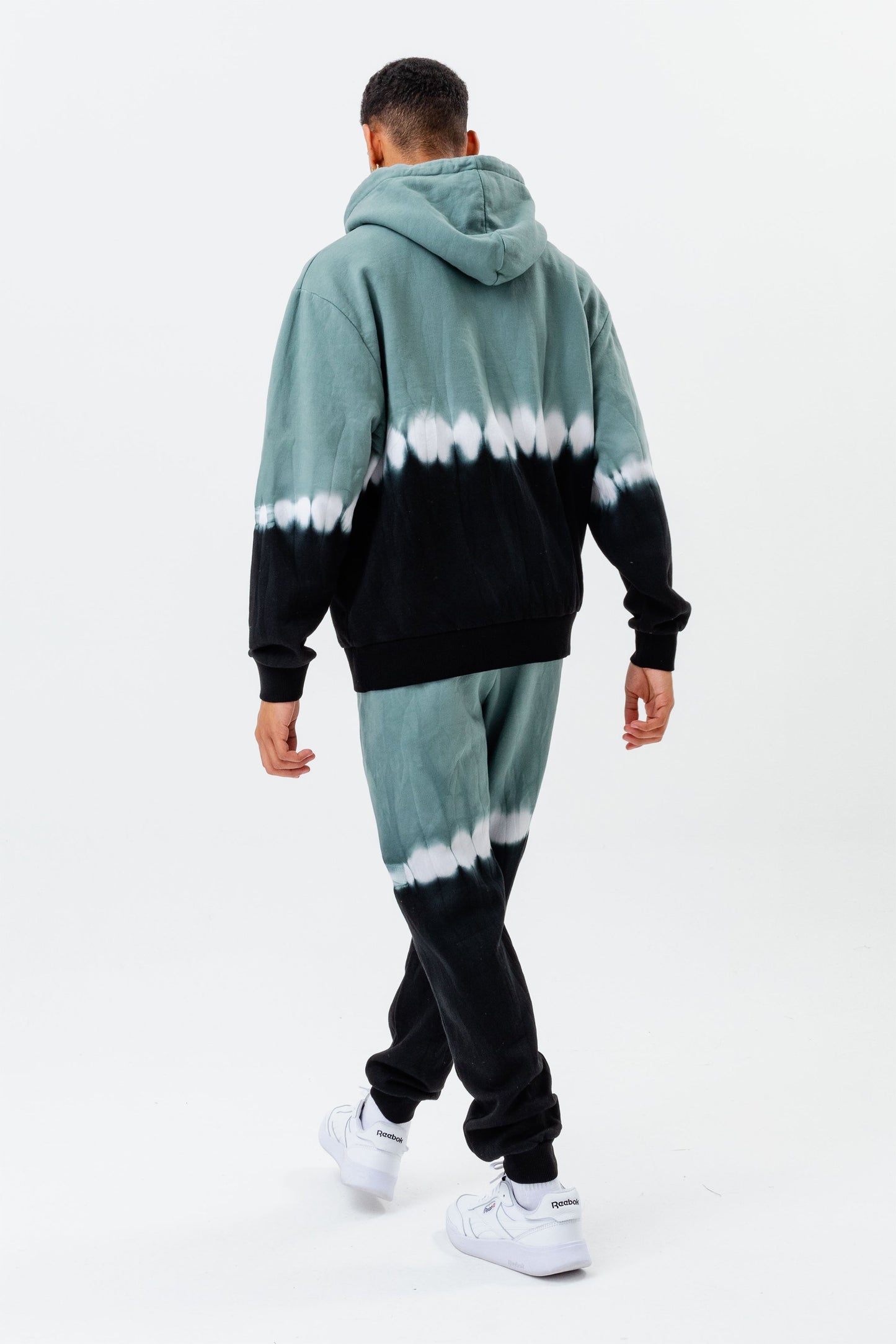 CONTINU8 GREEN OVERSIZED TIE DYE HOODIE