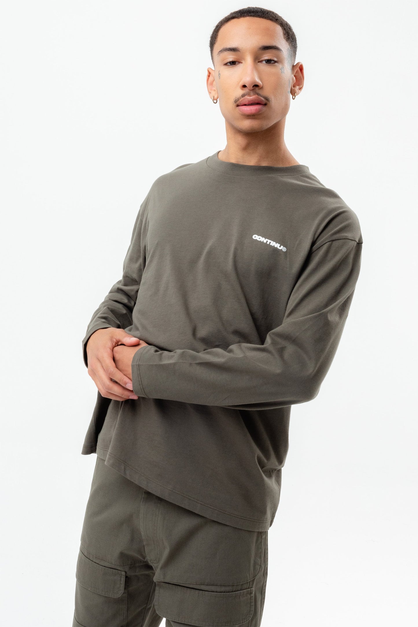 CONTINU8 GREY LONG SLEEVE T-SHIRT