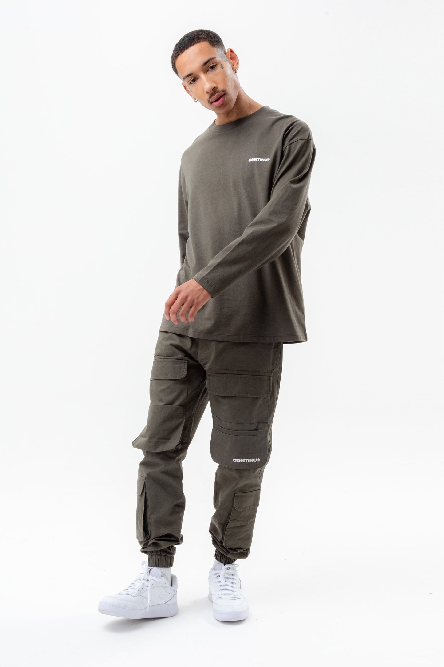 CONTINU8 GREY LONG SLEEVE T-SHIRT