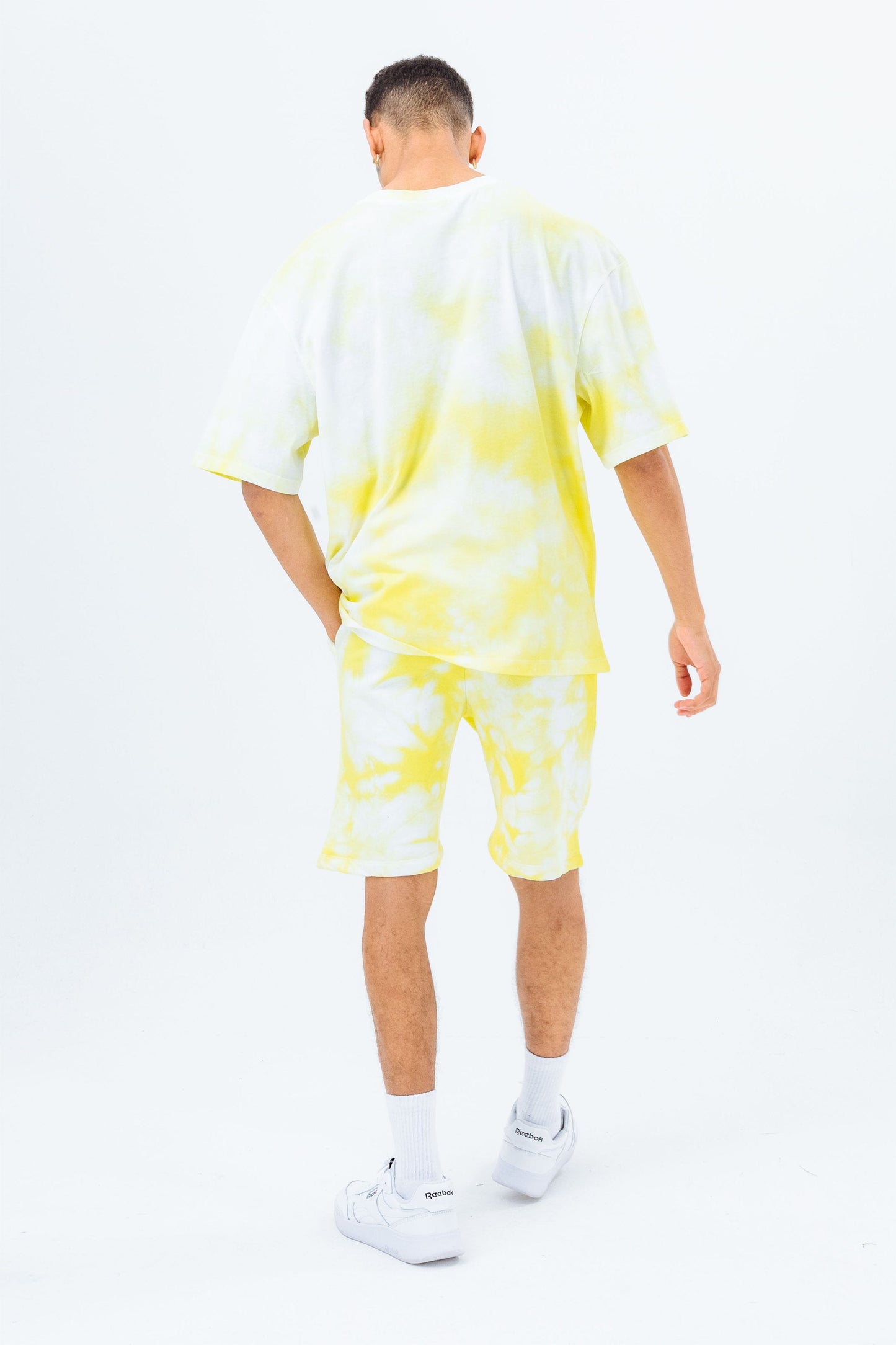 CONTINU8 YELLOW TIE DYE JERSEY SHORTS