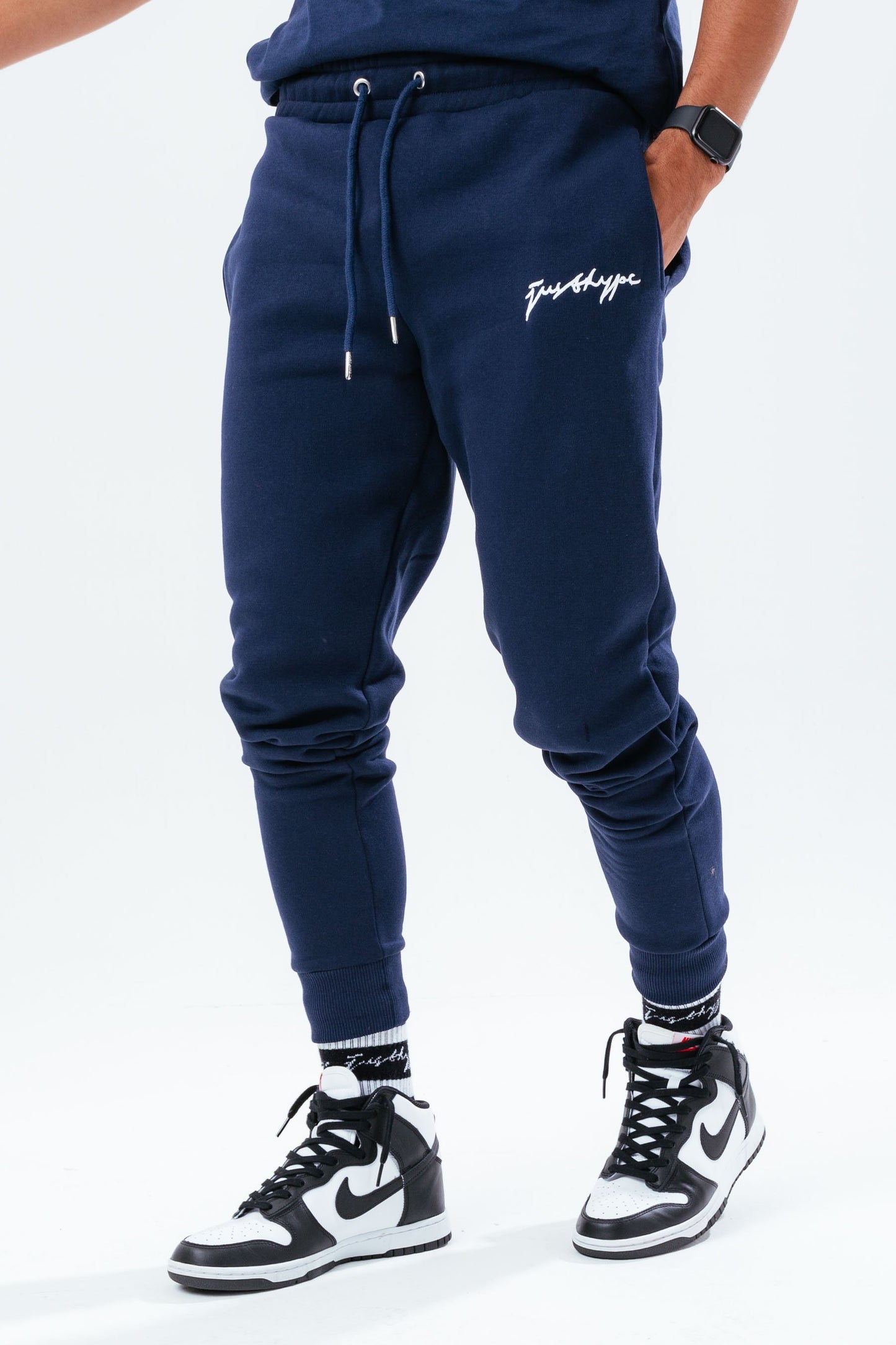 HYPE NAVY SCRIBBLE MEN'S JOGGERS