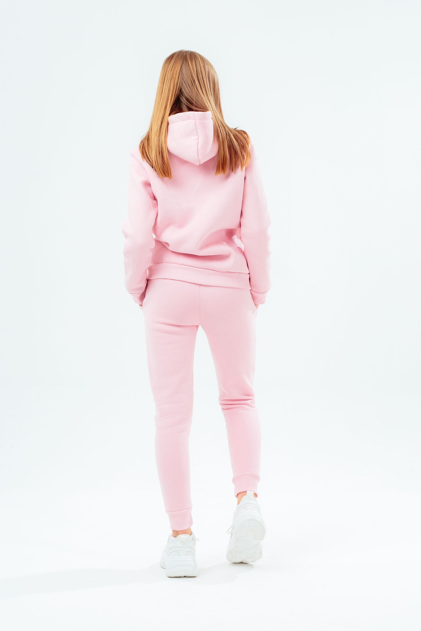 HYPE GIRLS PINK SCRIPT ZIP KIDS HOODIE