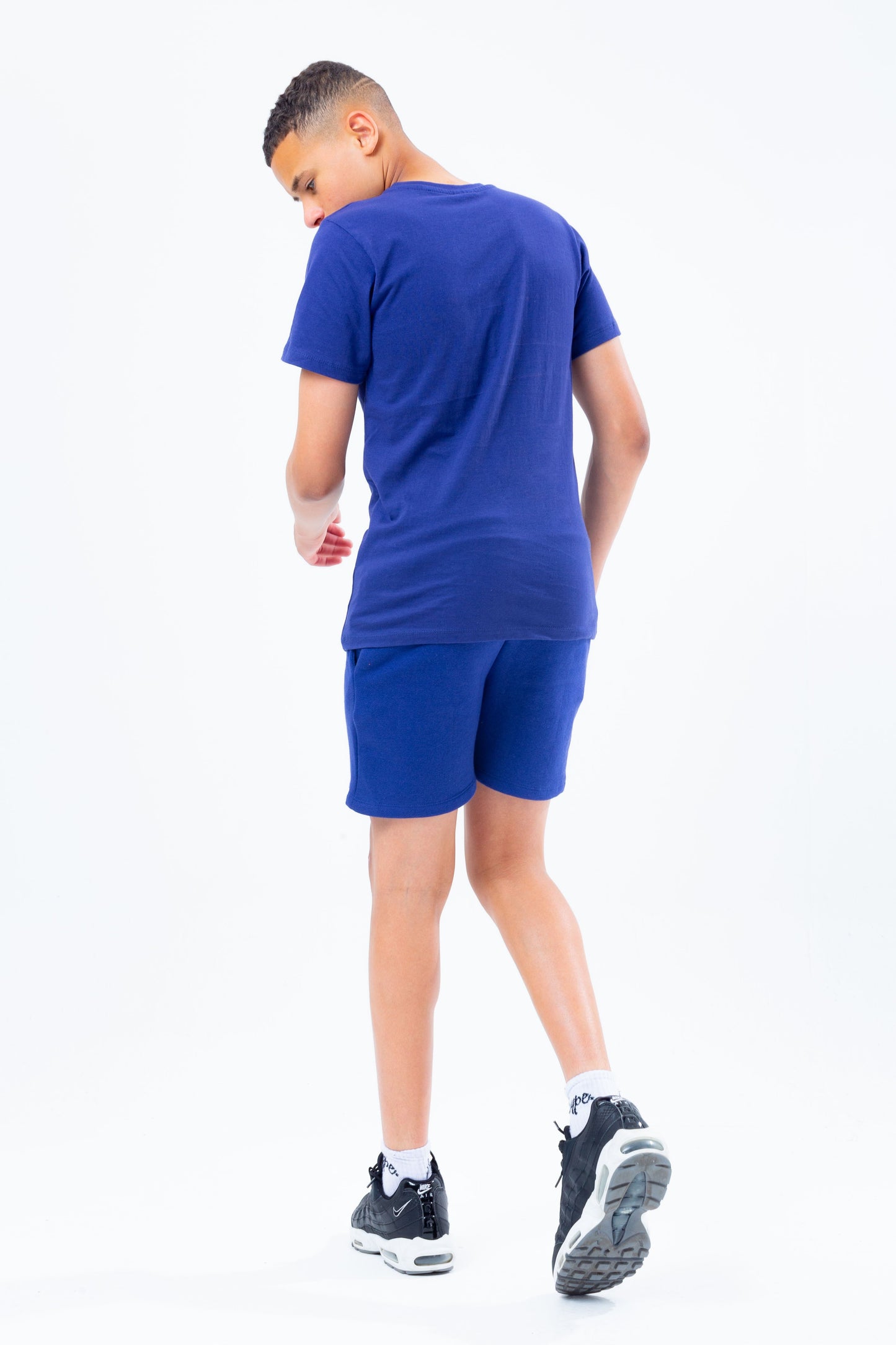 HYPE BOYS NAVY SCRIPT SHORTS SET
