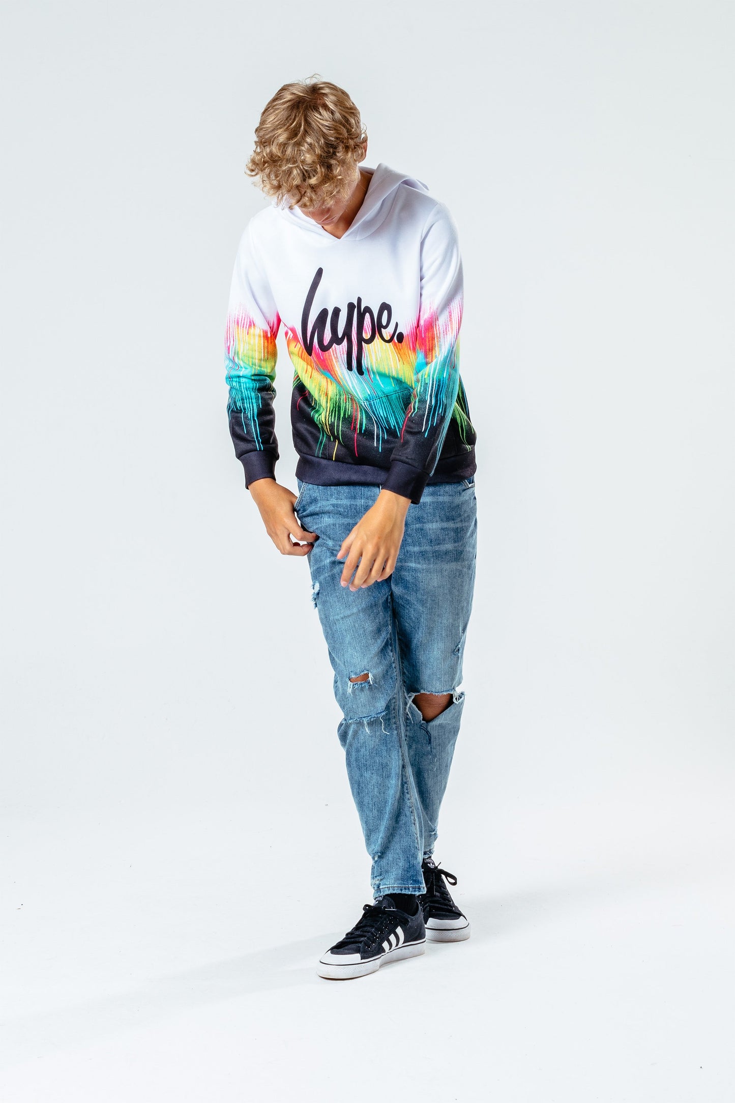 HYPE MULTI DRIP FADE KIDS PULLOVER HOODIE