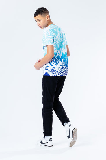 Hype Blue Zig Zag Drips Kids T-Shirt