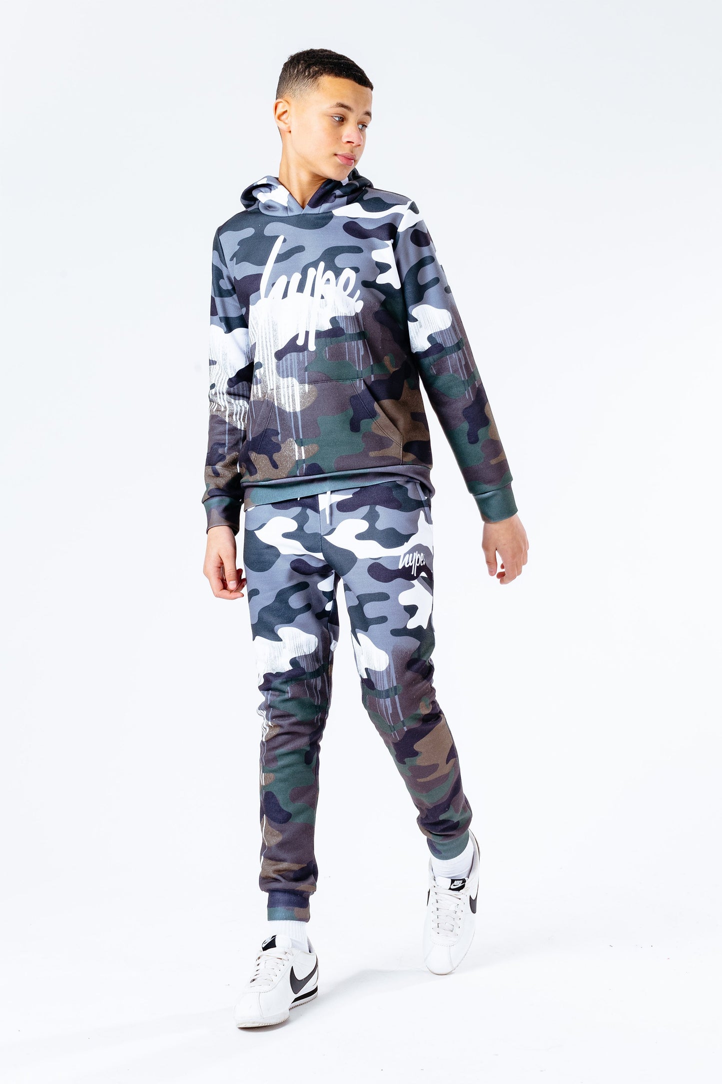 Hype Half Camo Drips Kids Joggers