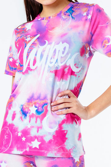 Hype Pink Cloud Mystic Kids T-Shirt