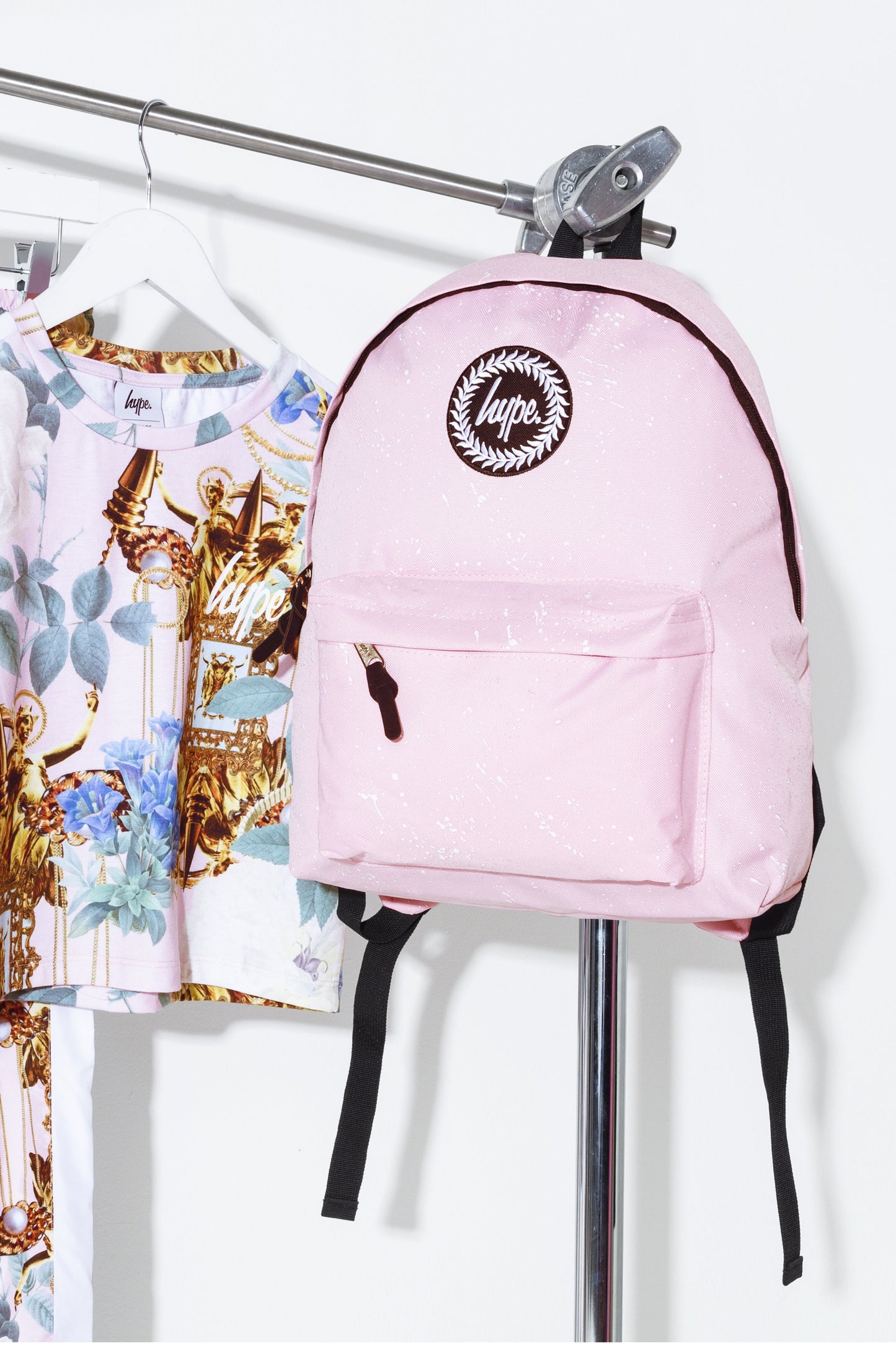 HYPE BABY PINK WITH WHITE SPECKLE BACKPACK