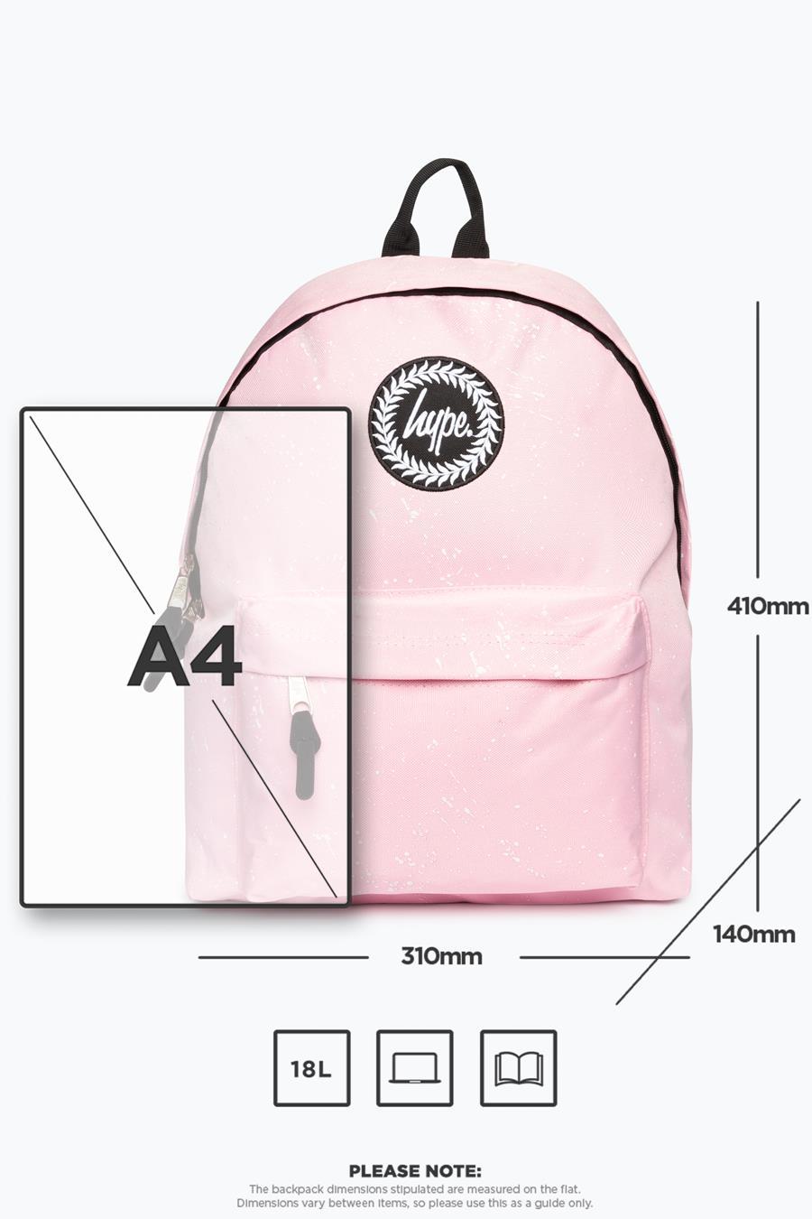 HYPE BABY PINK WITH WHITE SPECKLE BACKPACK