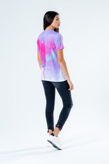 Hype Lilac Spray Drips Kids T-Shirt