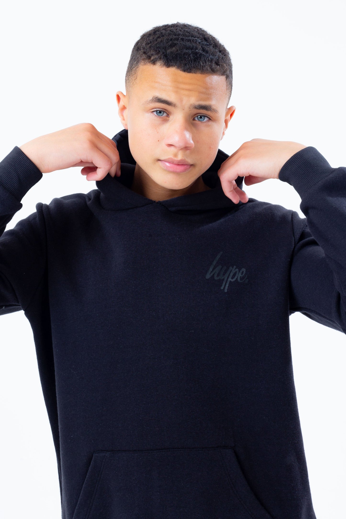 HYPE TWO PACK BLACK & NAVY KIDS PULLOVER HOODIES