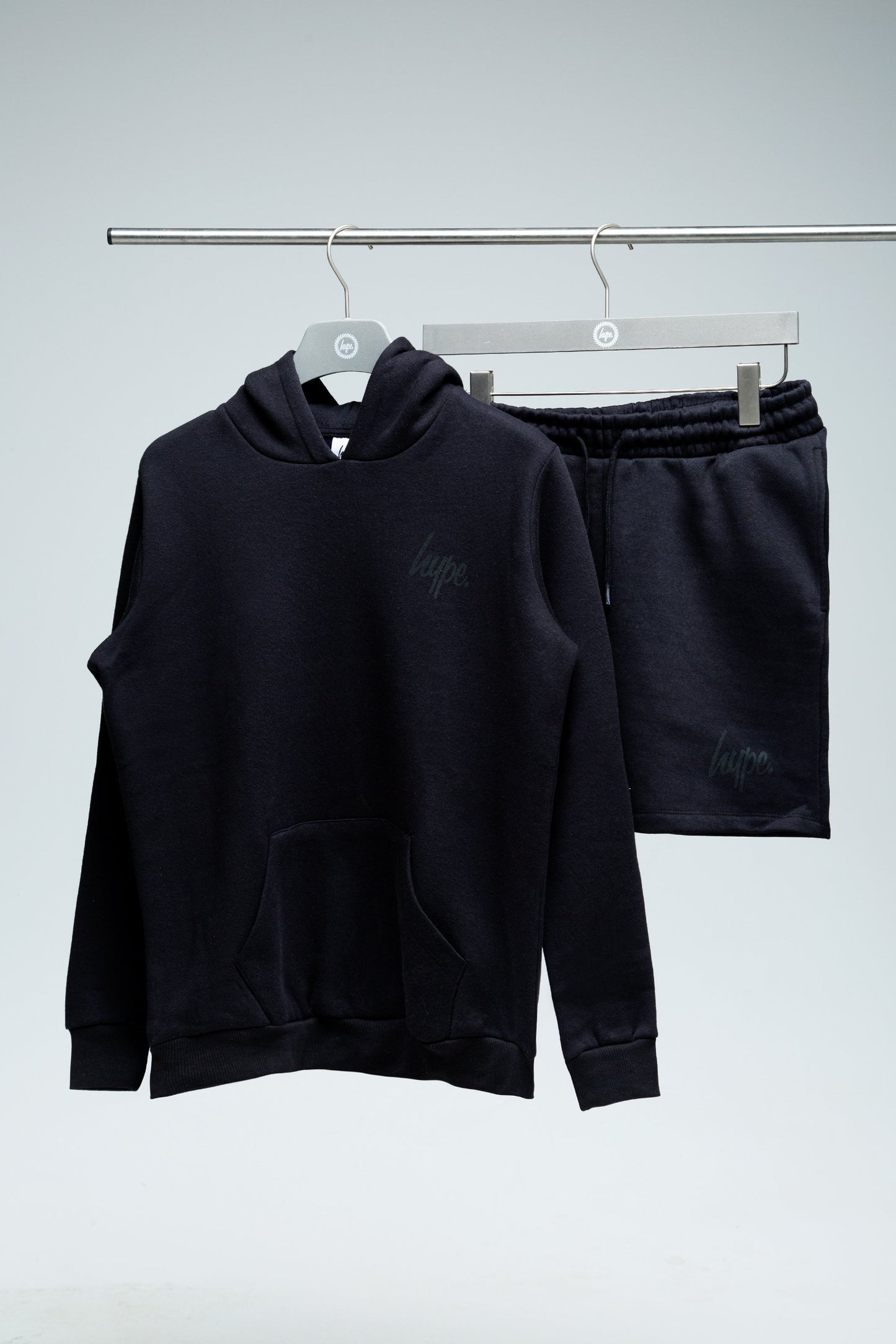 Hype Black Kids Pullover Hoodie & Shorts Set