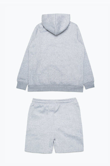 Hype Grey Kids Pullover Hoodie & Shorts Set