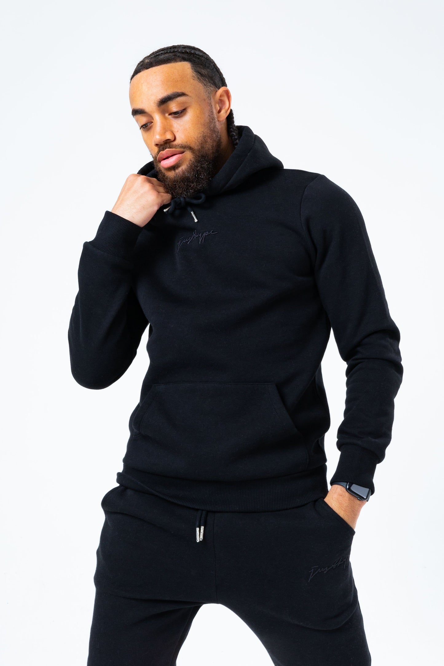 HYPE BLACK SCRIBBLE LOGO MEN'S TRACKSUIT