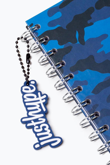 Hype Blue Camo A5 Notebook With Rubber Charm