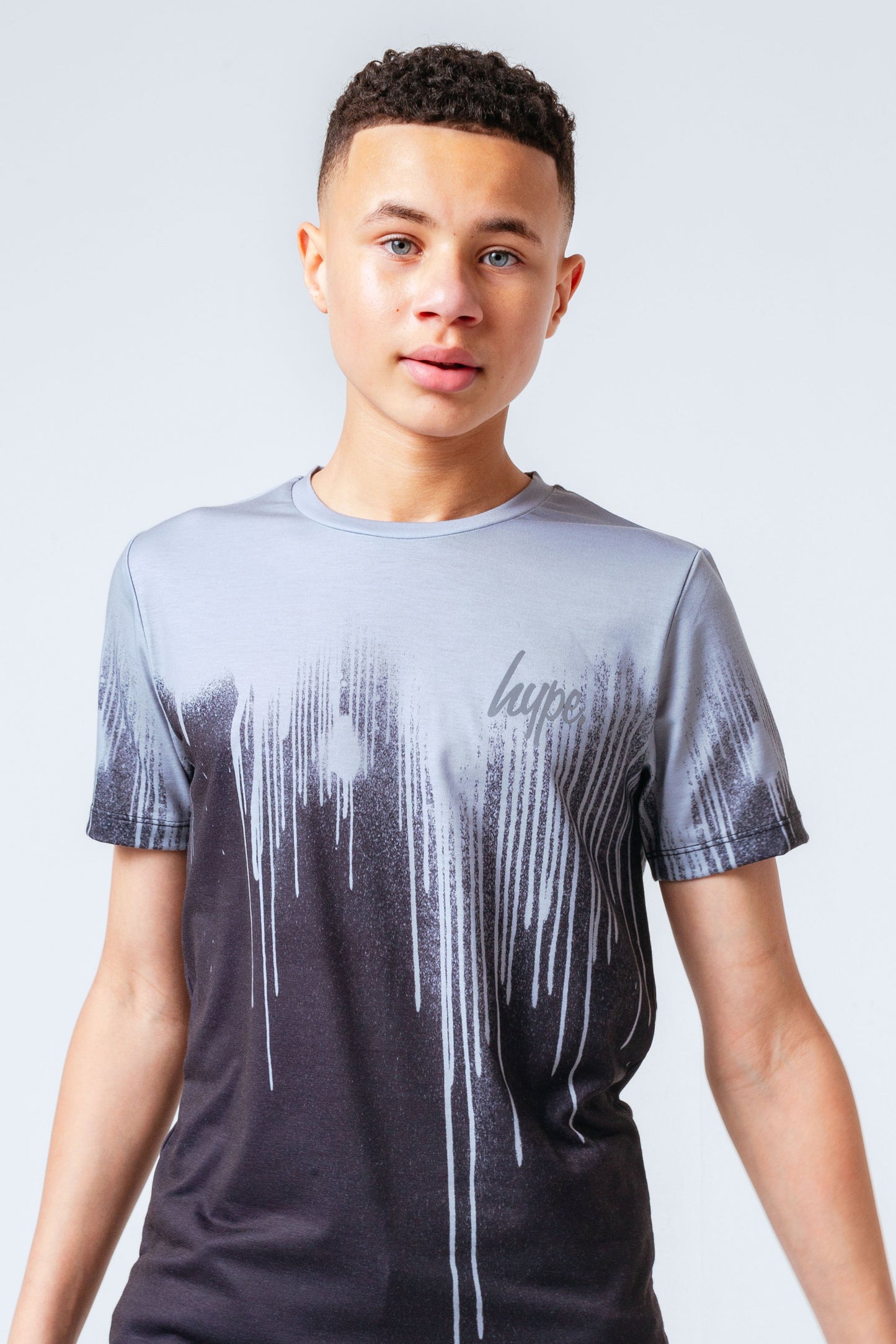 HYPE GREY PAINT DRIP BOYS T-SHIRT