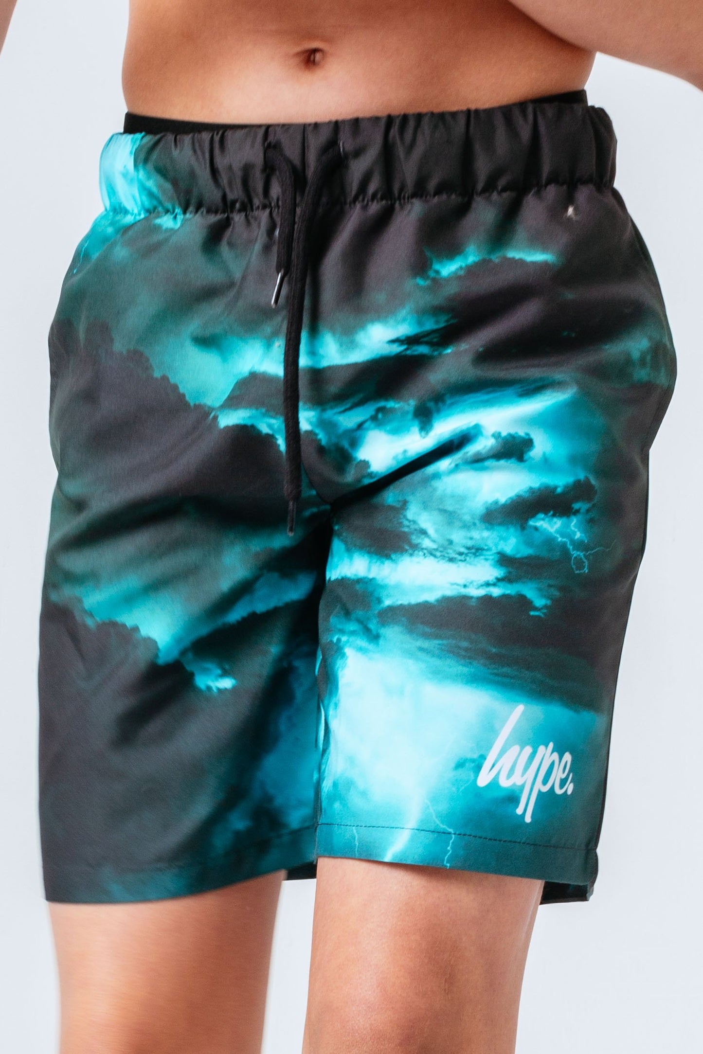 HYPE TURQUOISE CLOUD KIDS SWIM SHORTS