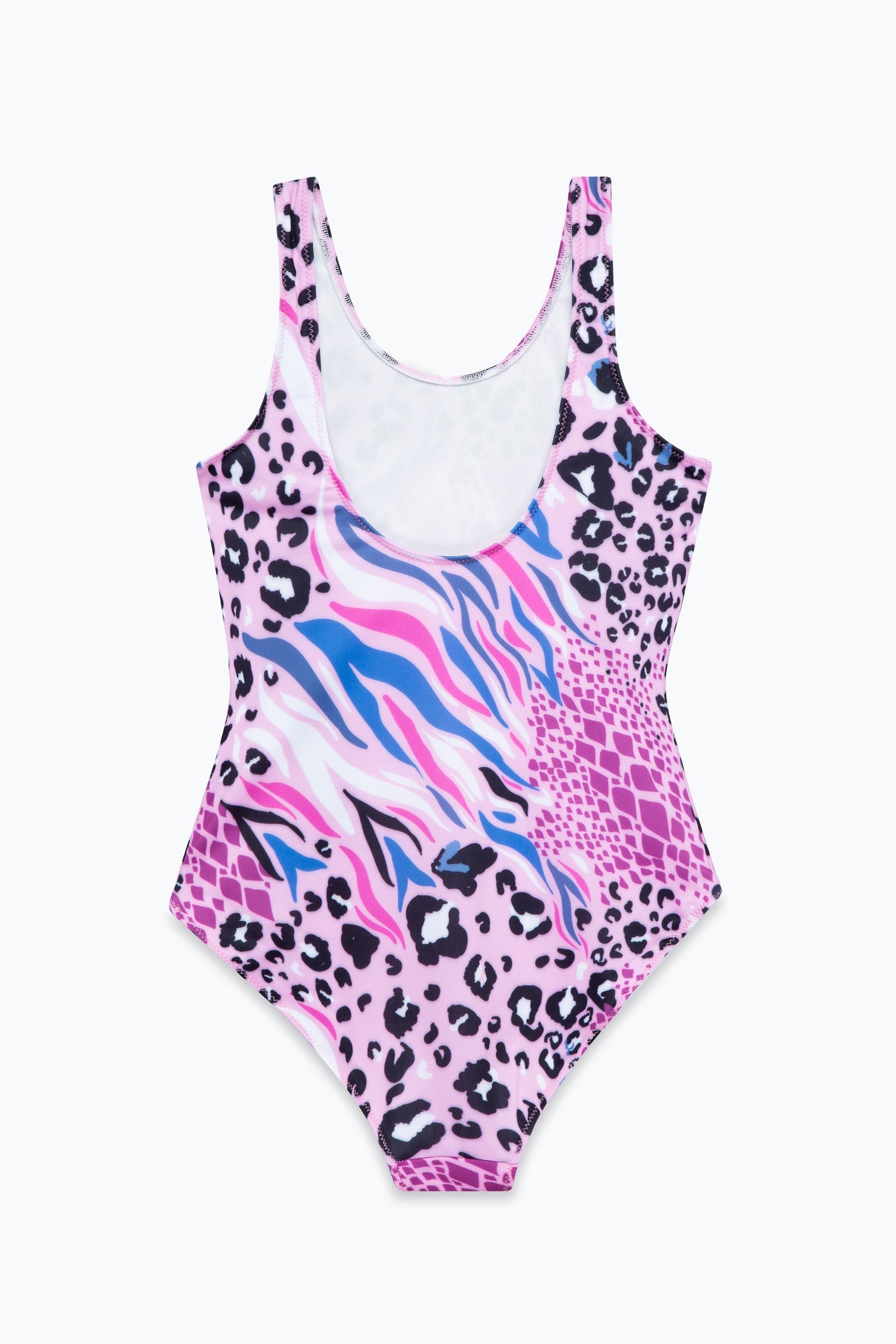 HYPE GIRLS ABSTRACT LEOPARD SCRIPT SWIMSUIT