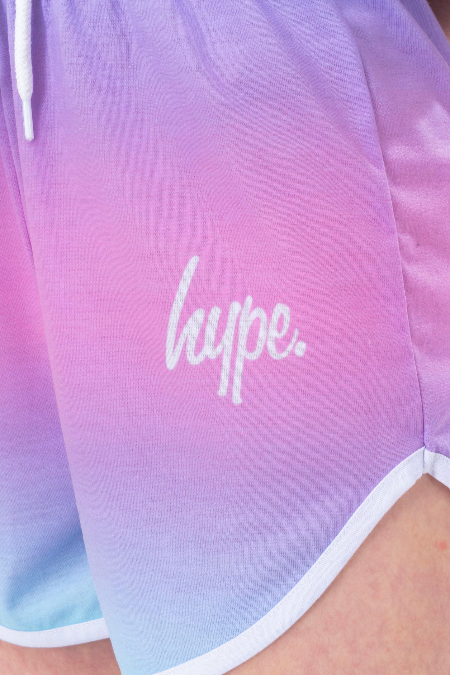 HYPE GIRLS LILAC FADE SCRIPT RUNNER SHORTS