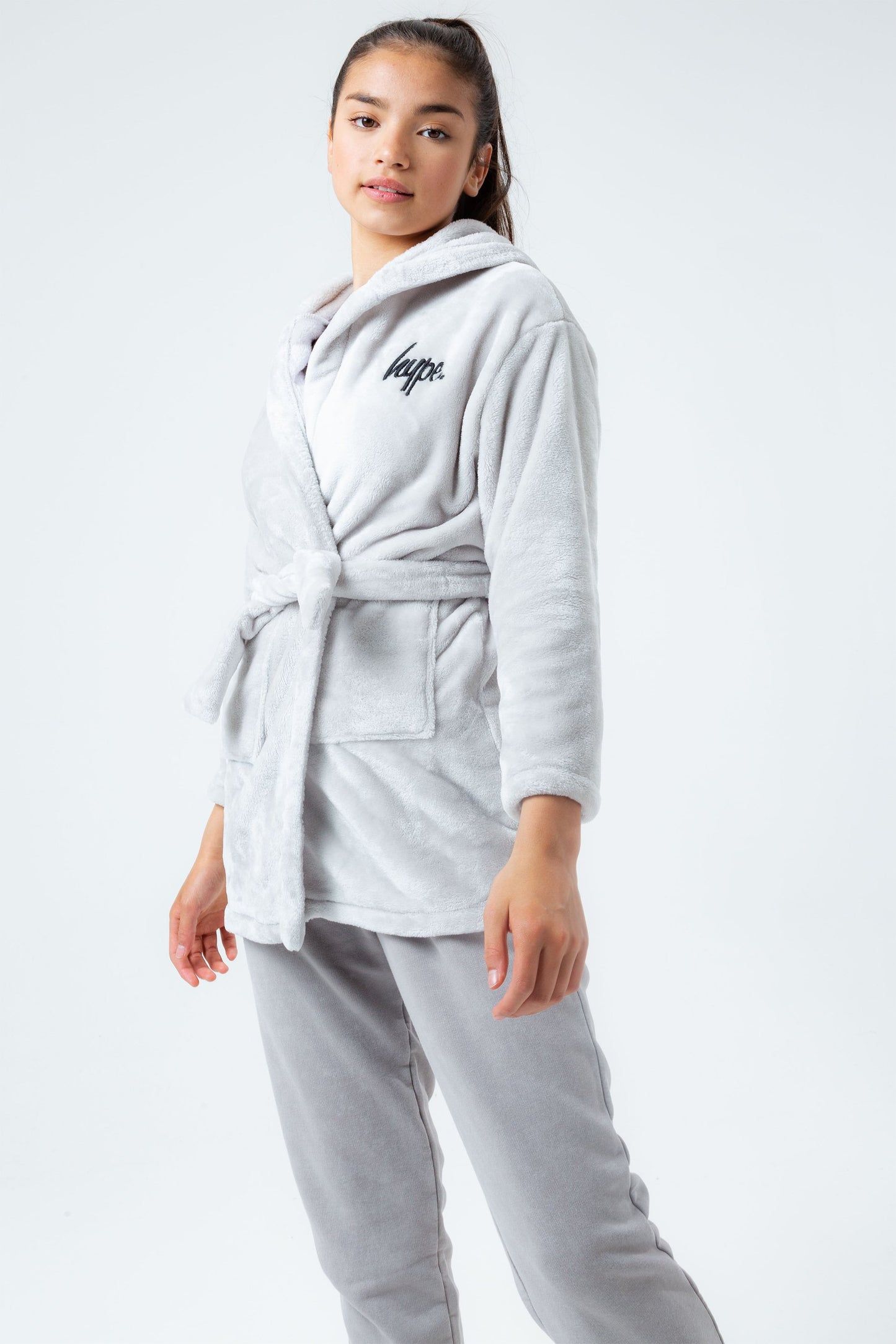 HYPE GREY KIDS ROBE