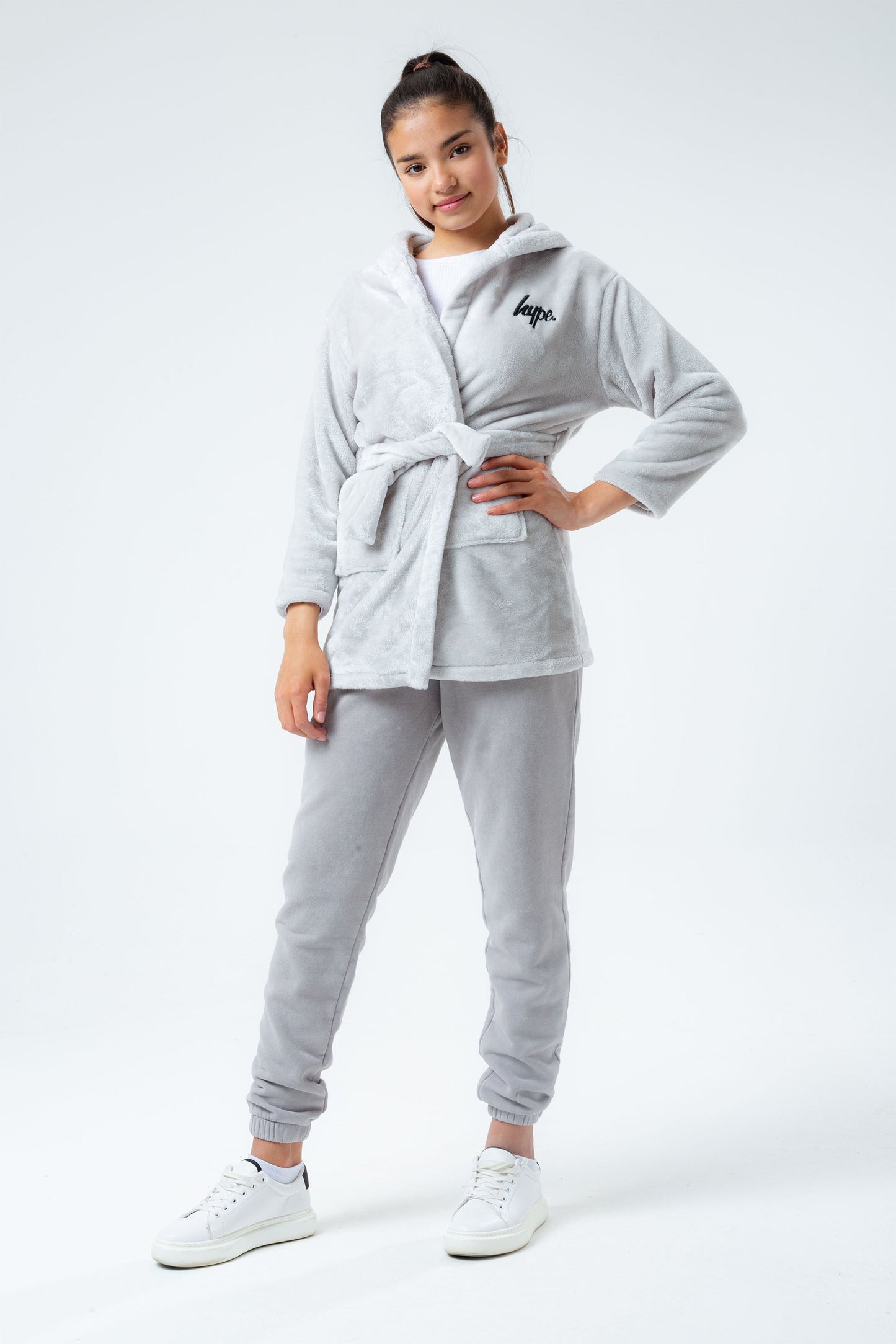 HYPE GREY KIDS ROBE