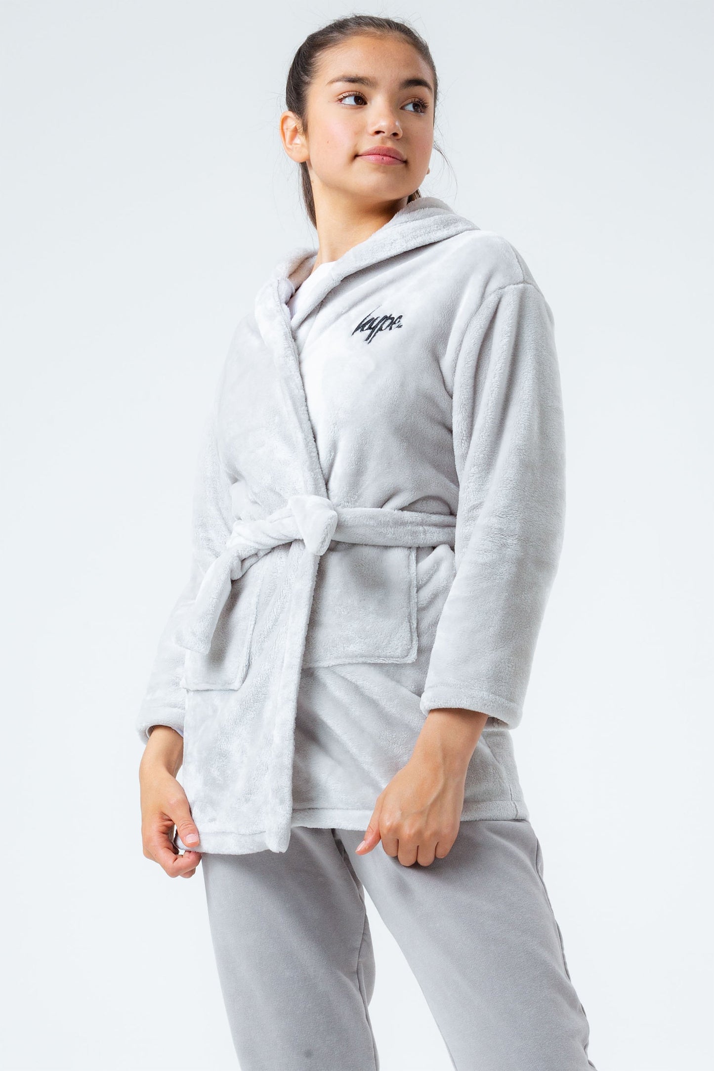 HYPE GREY KIDS ROBE