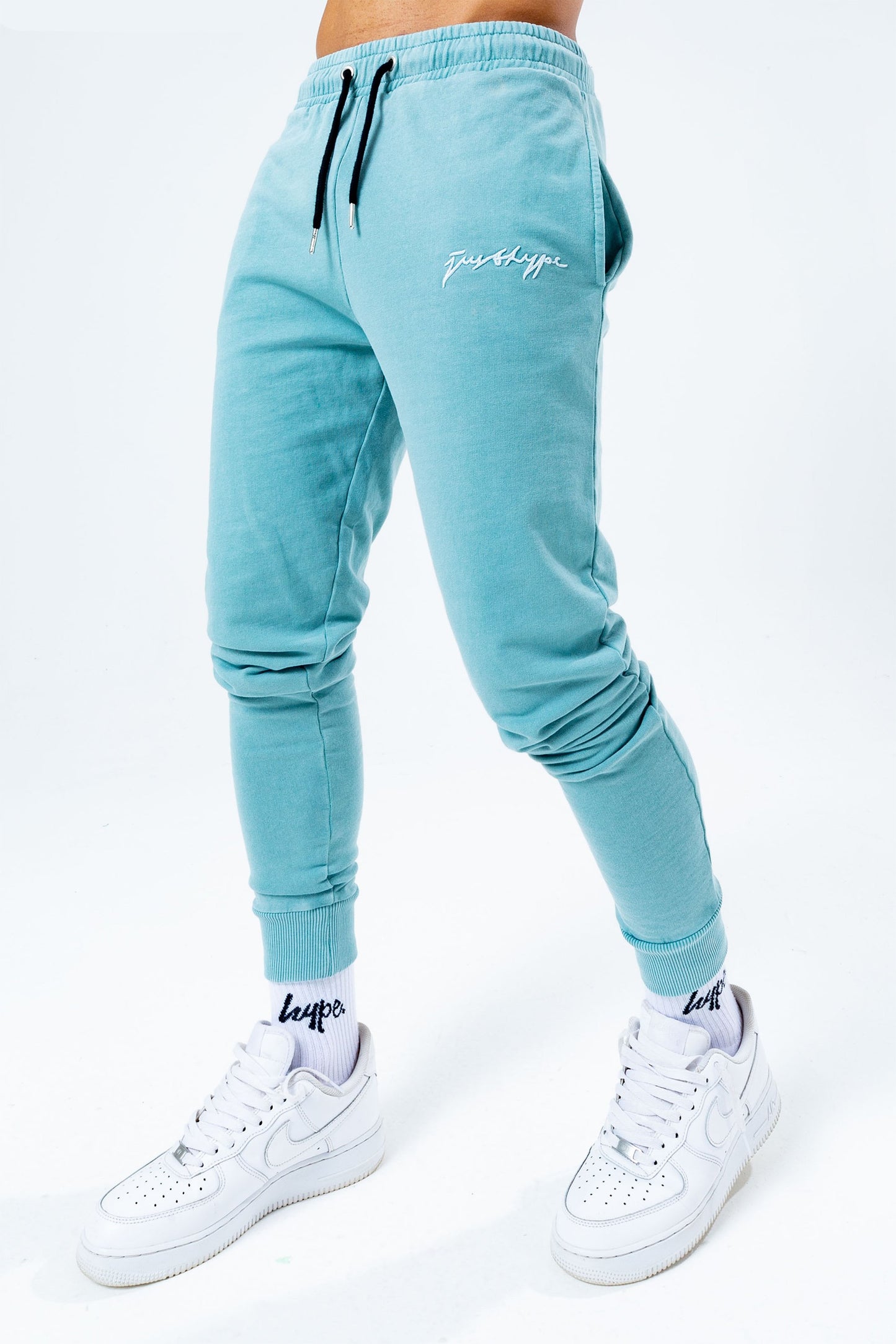 HYPE TEAL ACID WASH MEN'S JOGGERS