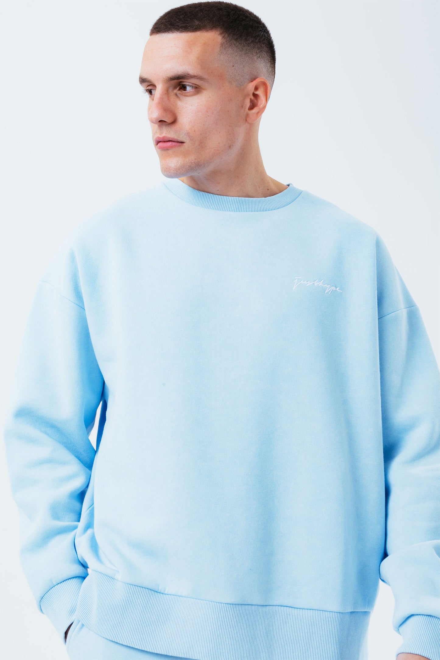 HYPE BLUE VINTAGE MEN'S OVERSIZED CREW NECK