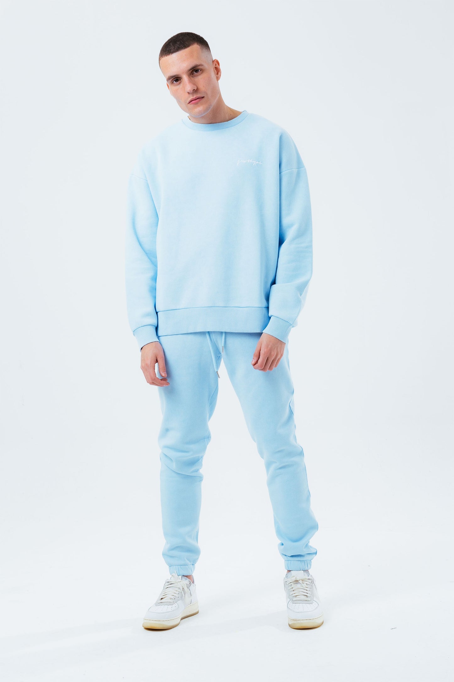 HYPE BLUE VINTAGE MEN'S OVERSIZED CREW NECK