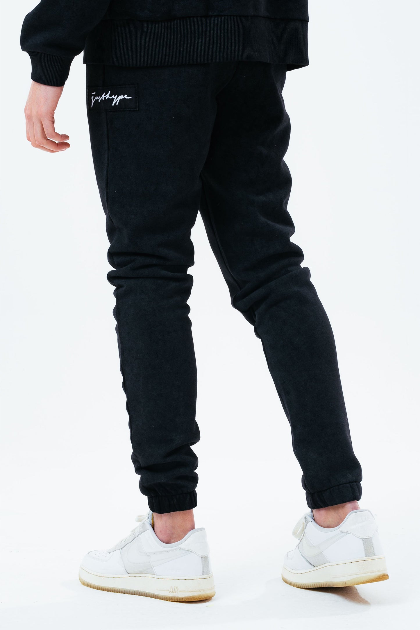 HYPE BLACK VINTAGE MEN'S BAGGY FIT JOGGERS