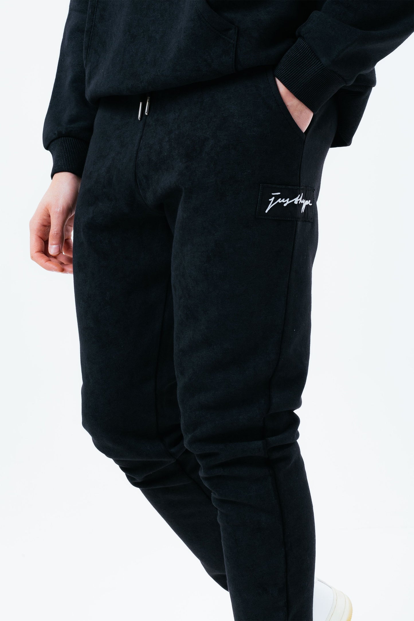 HYPE BLACK VINTAGE MEN'S BAGGY FIT JOGGERS