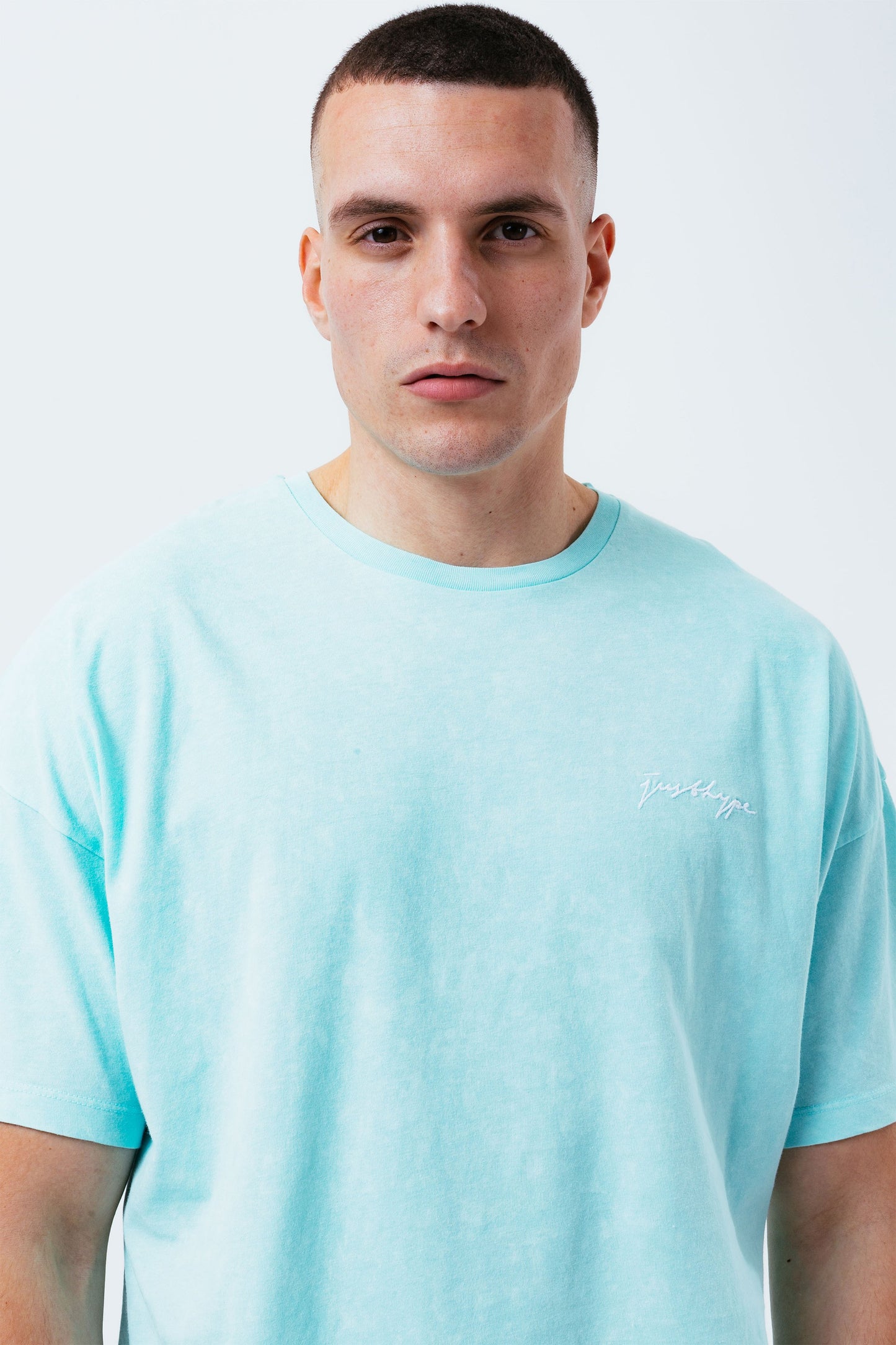 HYPE TEAL VINTAGE MEN'S OVERSIZED T-SHIRT