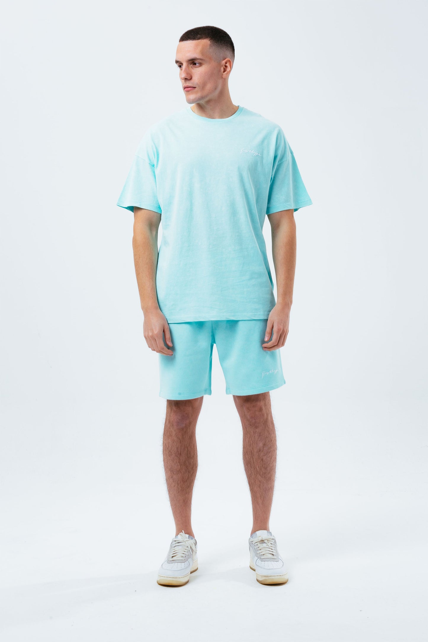 HYPE TEAL VINTAGE MEN'S OVERSIZED T-SHIRT