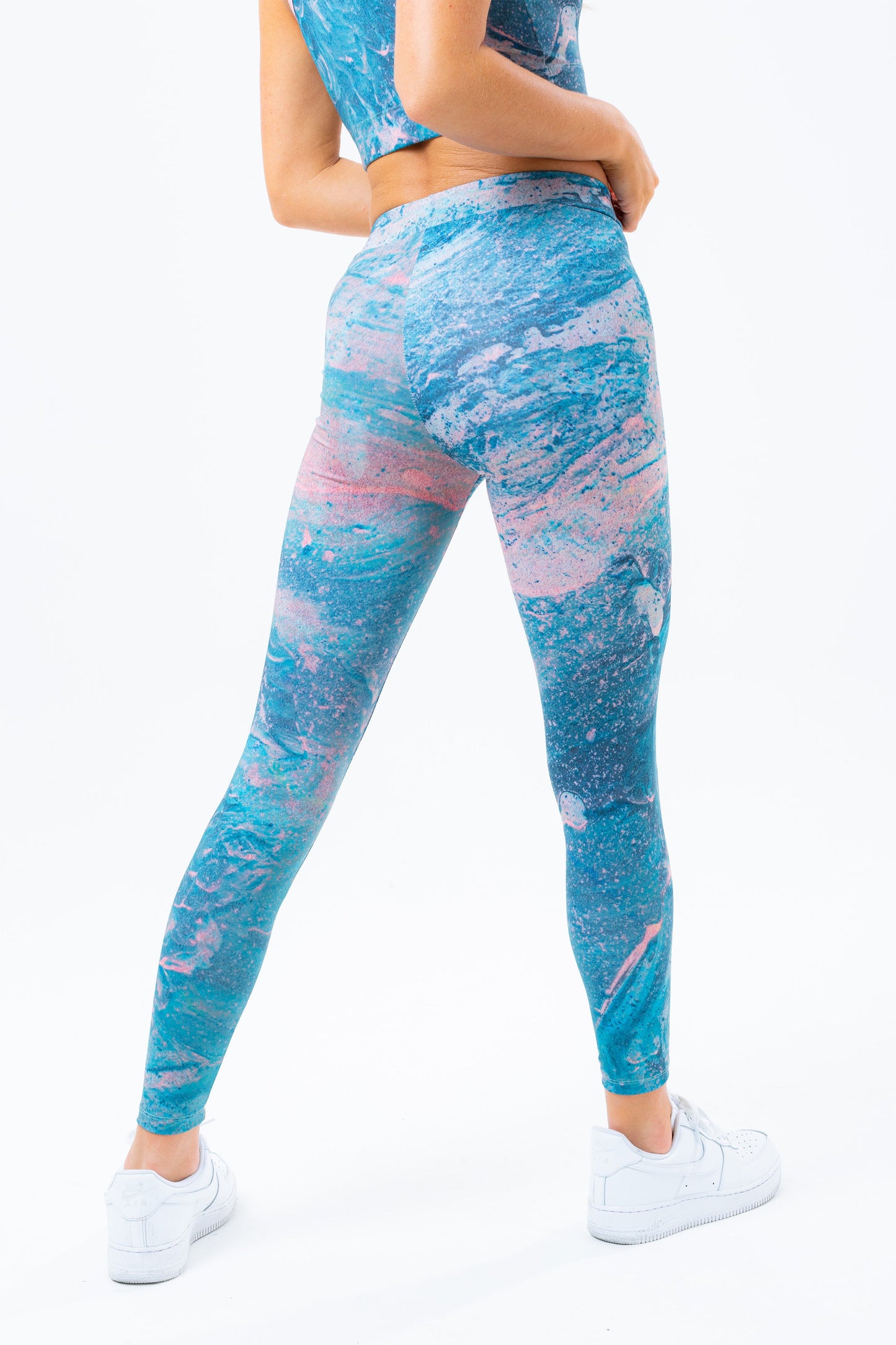 HYPE BLUE MARBLE WOMEN'S LEGGINGS