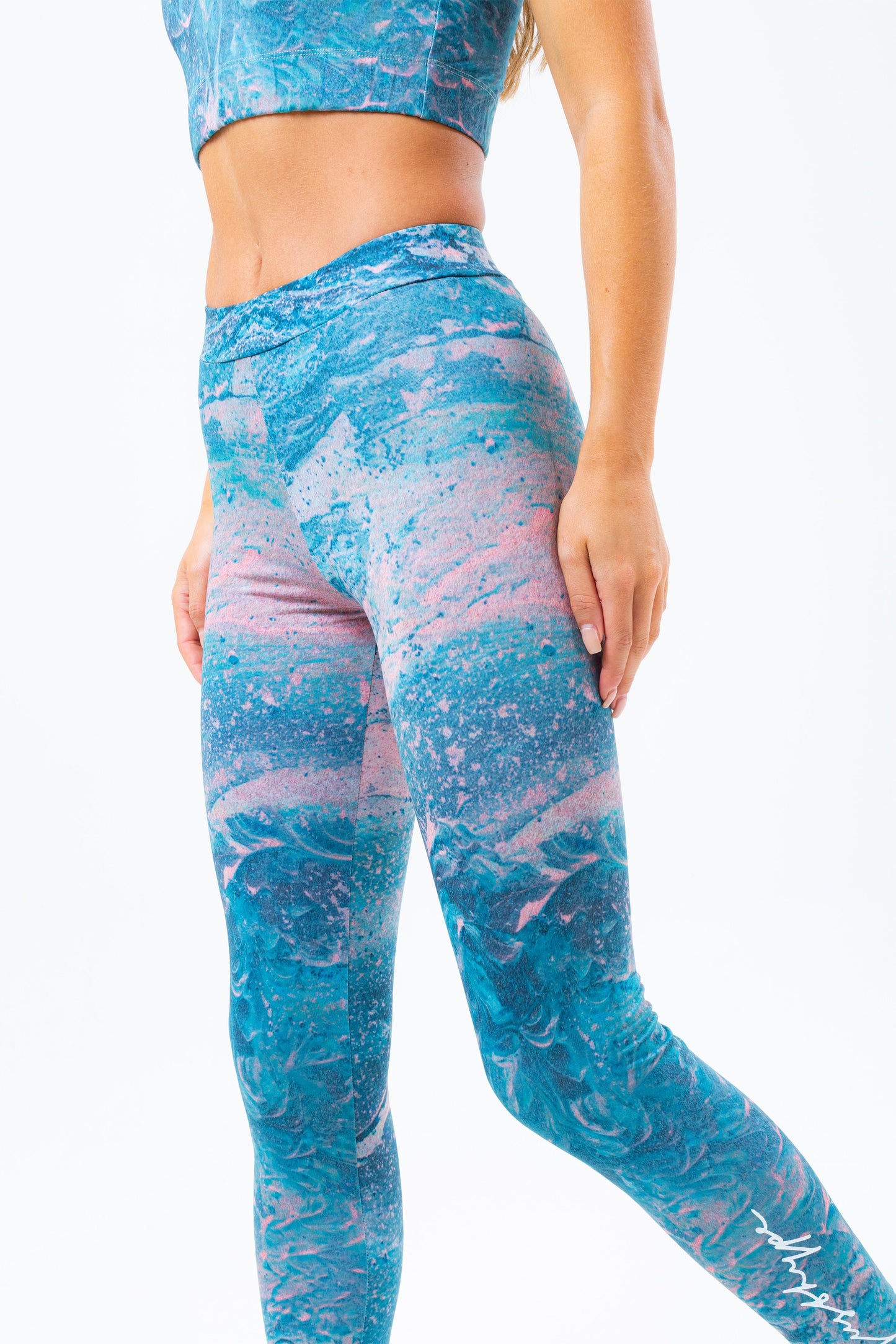 HYPE BLUE MARBLE WOMEN'S LEGGINGS