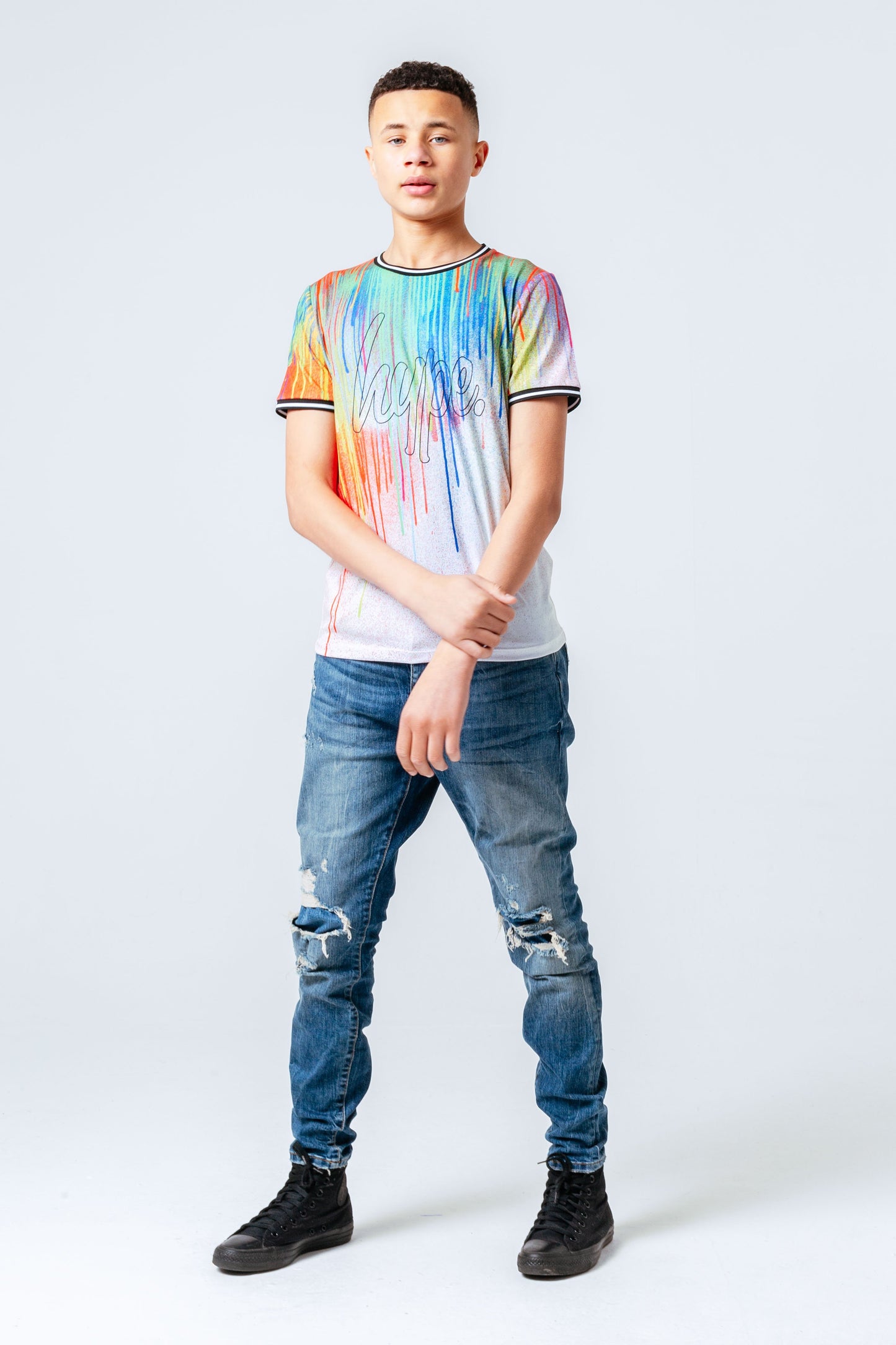 HYPE RAINBOW DRIPS KIDS T-SHIRT