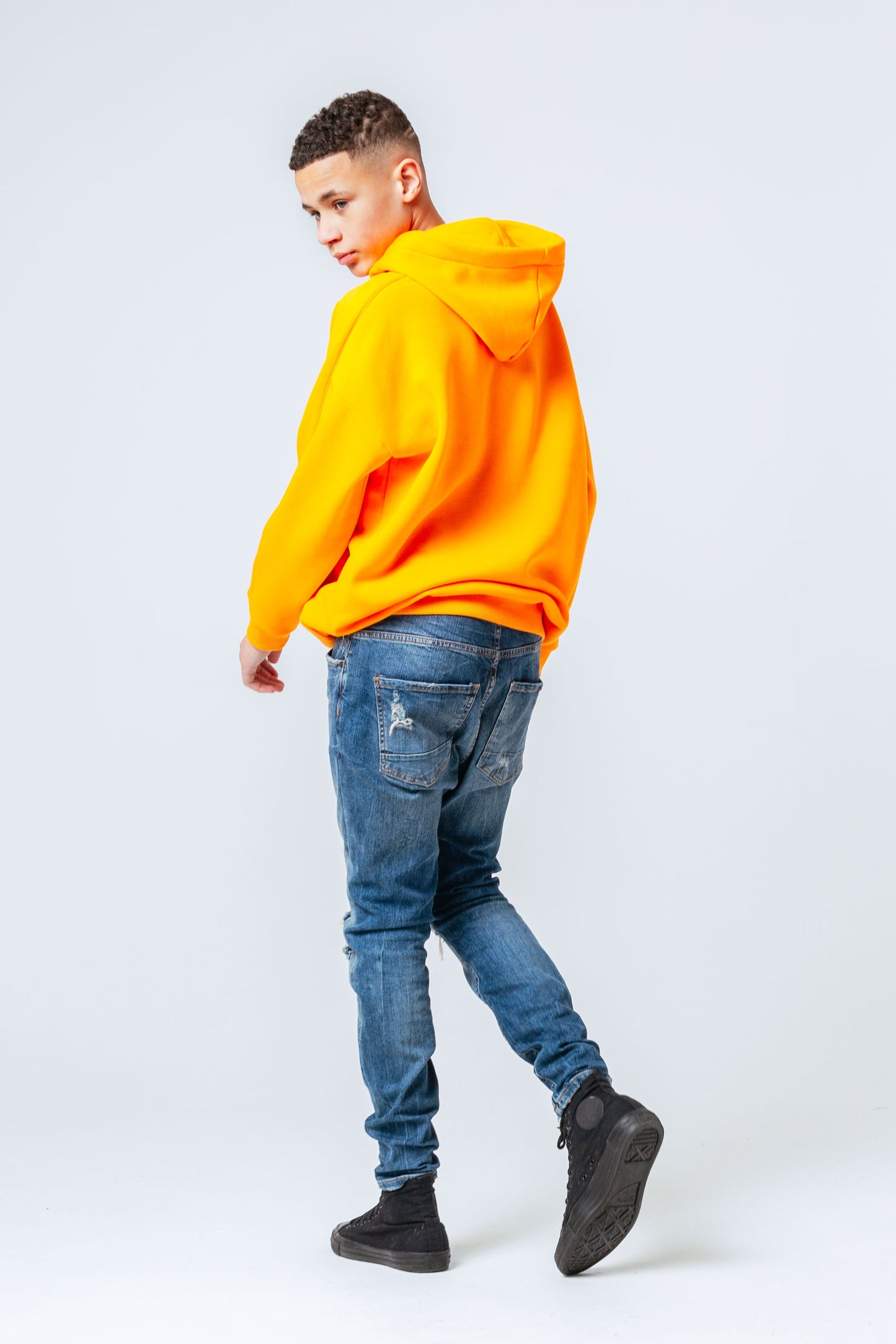 HYPE ORANGE & BLUE KIDS PULLOVER HOODIE