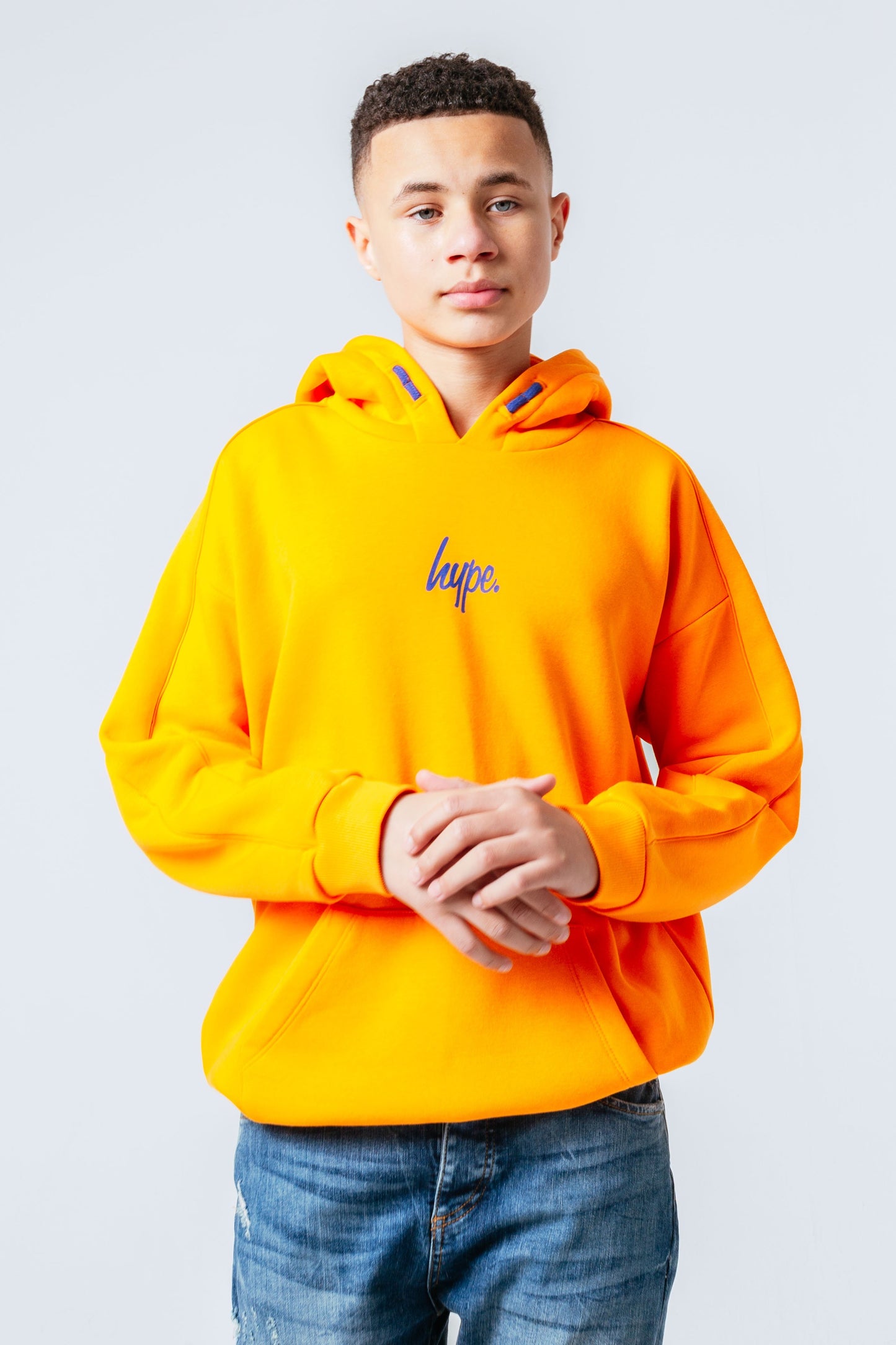 HYPE ORANGE & BLUE KIDS PULLOVER HOODIE